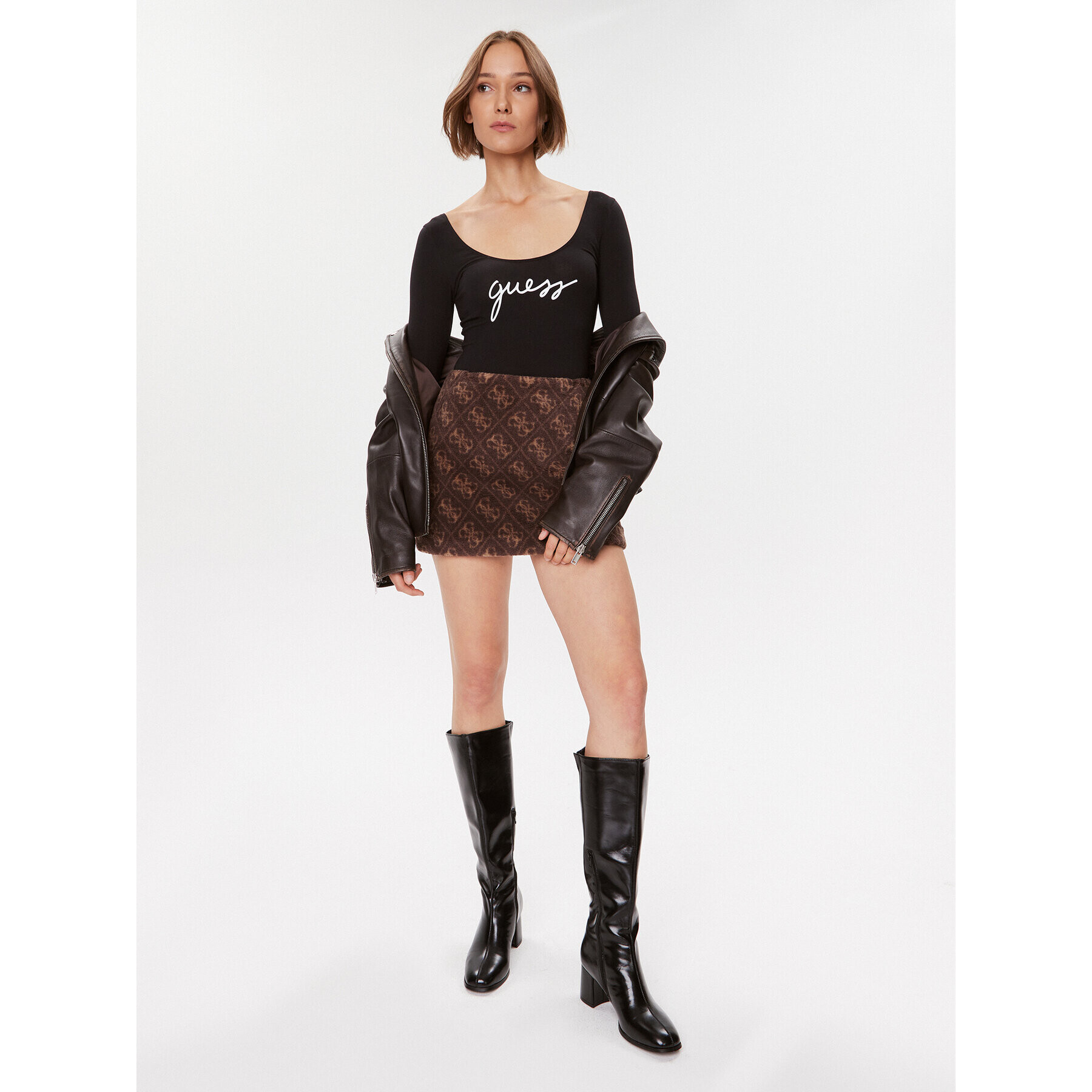 Guess Боди O3BM03 KBBU1 Черен Slim Fit - Pepit.bg