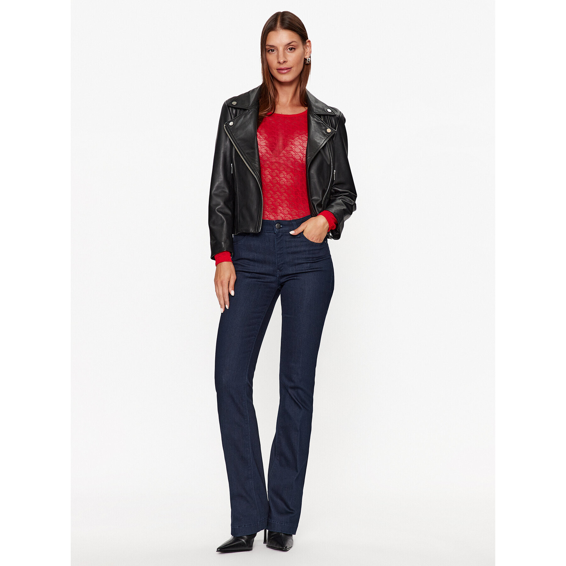 Guess Боди O3BM11 KBXA0 Червен Slim Fit - Pepit.bg