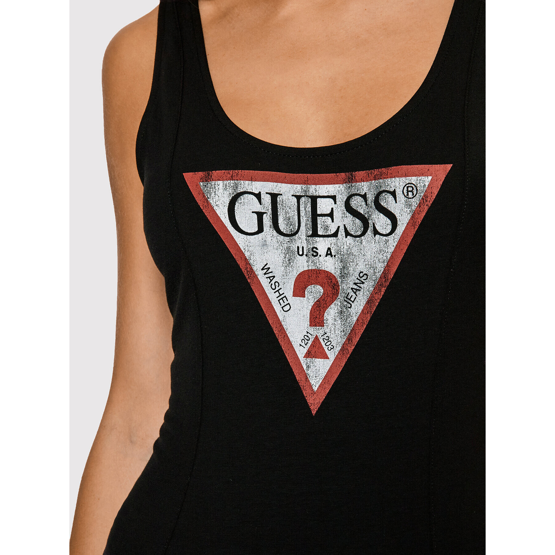 Guess Боди Scoop Classic W81I08 R49A2 Черен Slim Fit - Pepit.bg