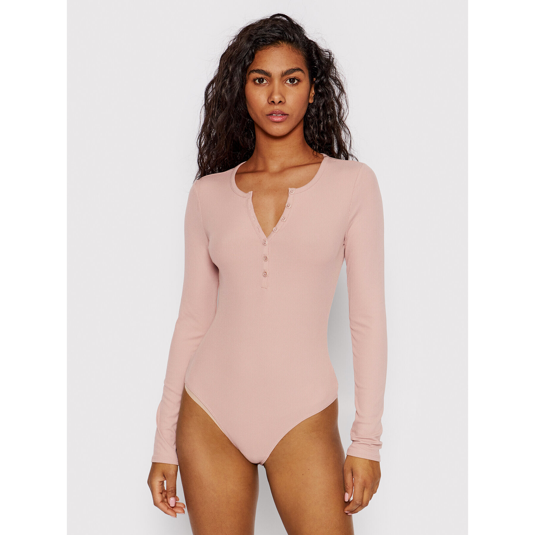 Guess Боди W2GP10 KAUW0 Розов Slim Fit - Pepit.bg