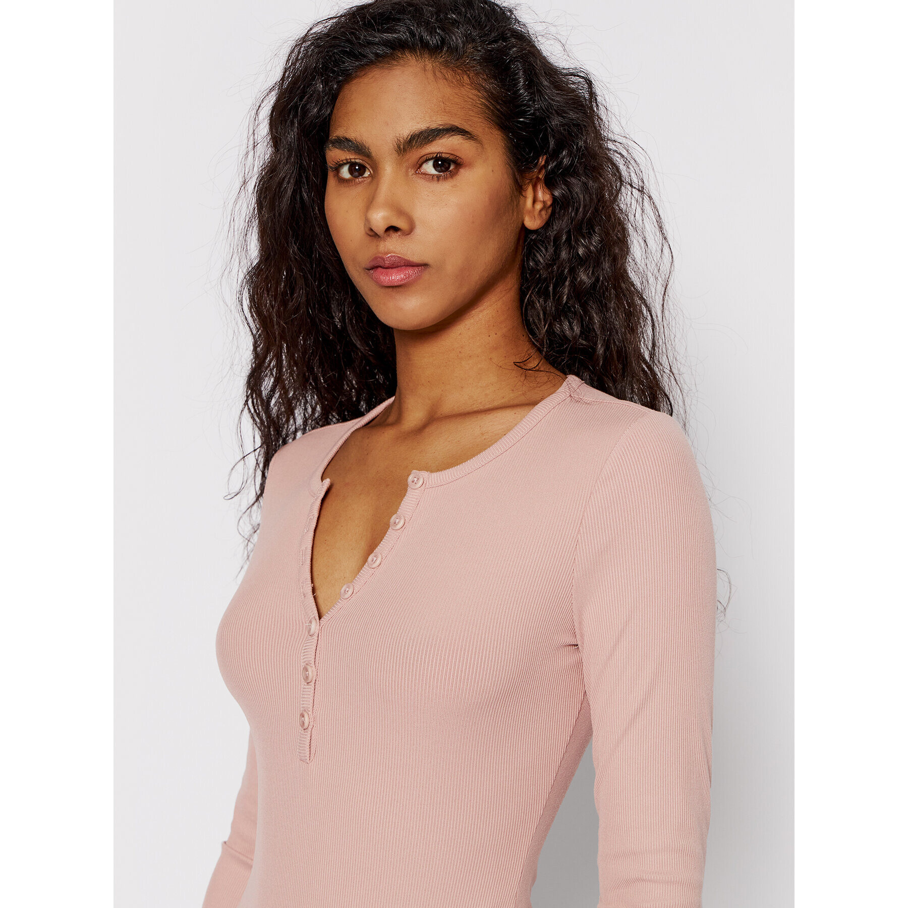 Guess Боди W2GP10 KAUW0 Розов Slim Fit - Pepit.bg
