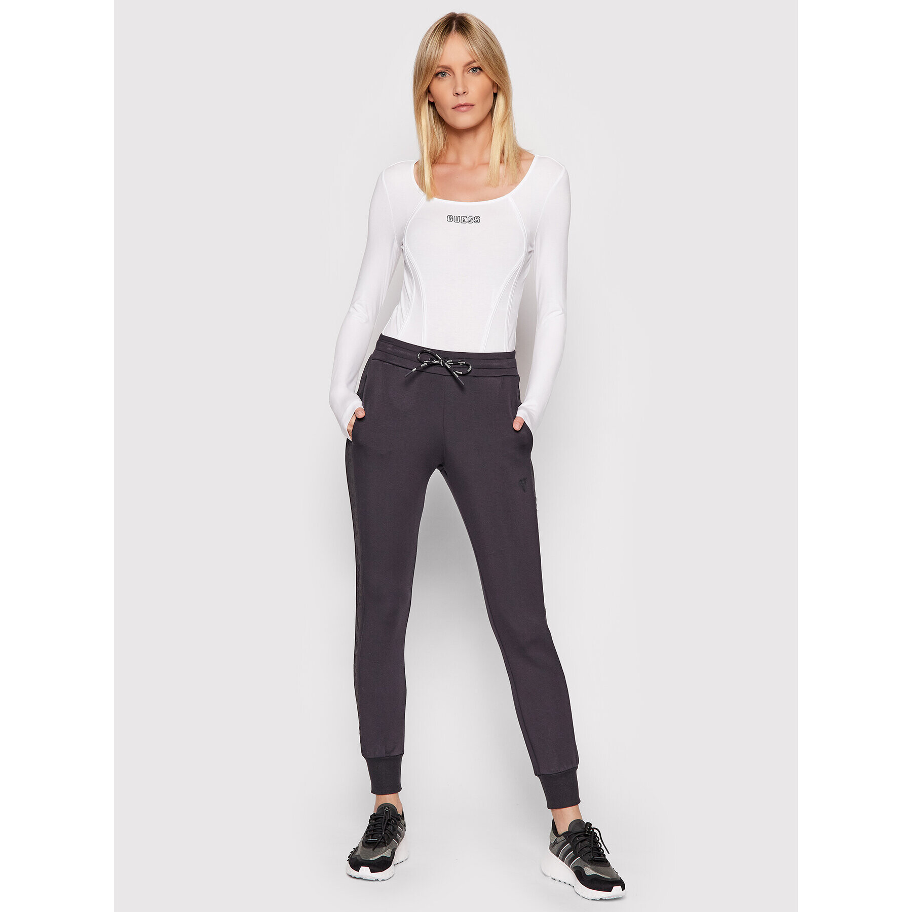 Guess Боди W2RP19 K68D2 Бял Slim Fit - Pepit.bg