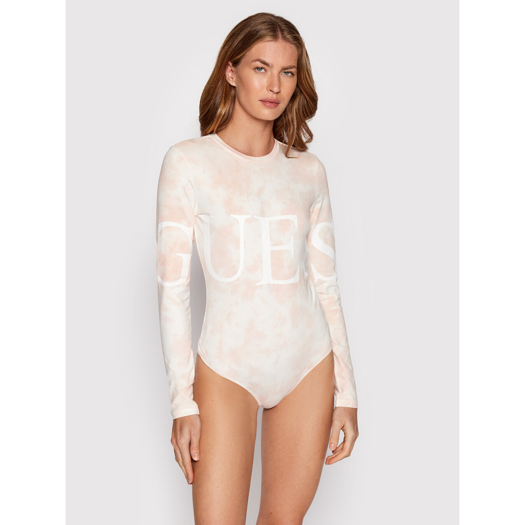 Guess Боди W2YI56 K9RW2 Розов Slim Fit - Pepit.bg