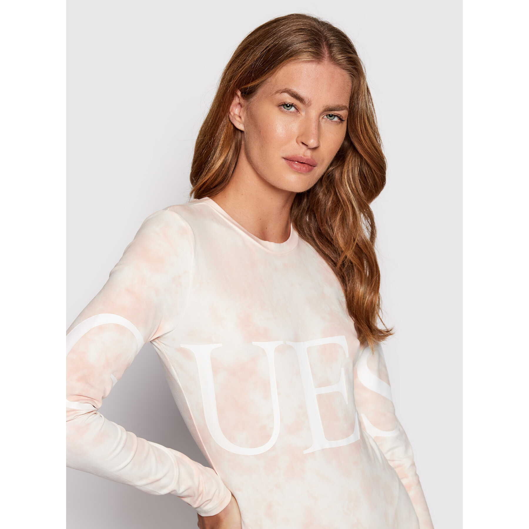 Guess Боди W2YI56 K9RW2 Розов Slim Fit - Pepit.bg