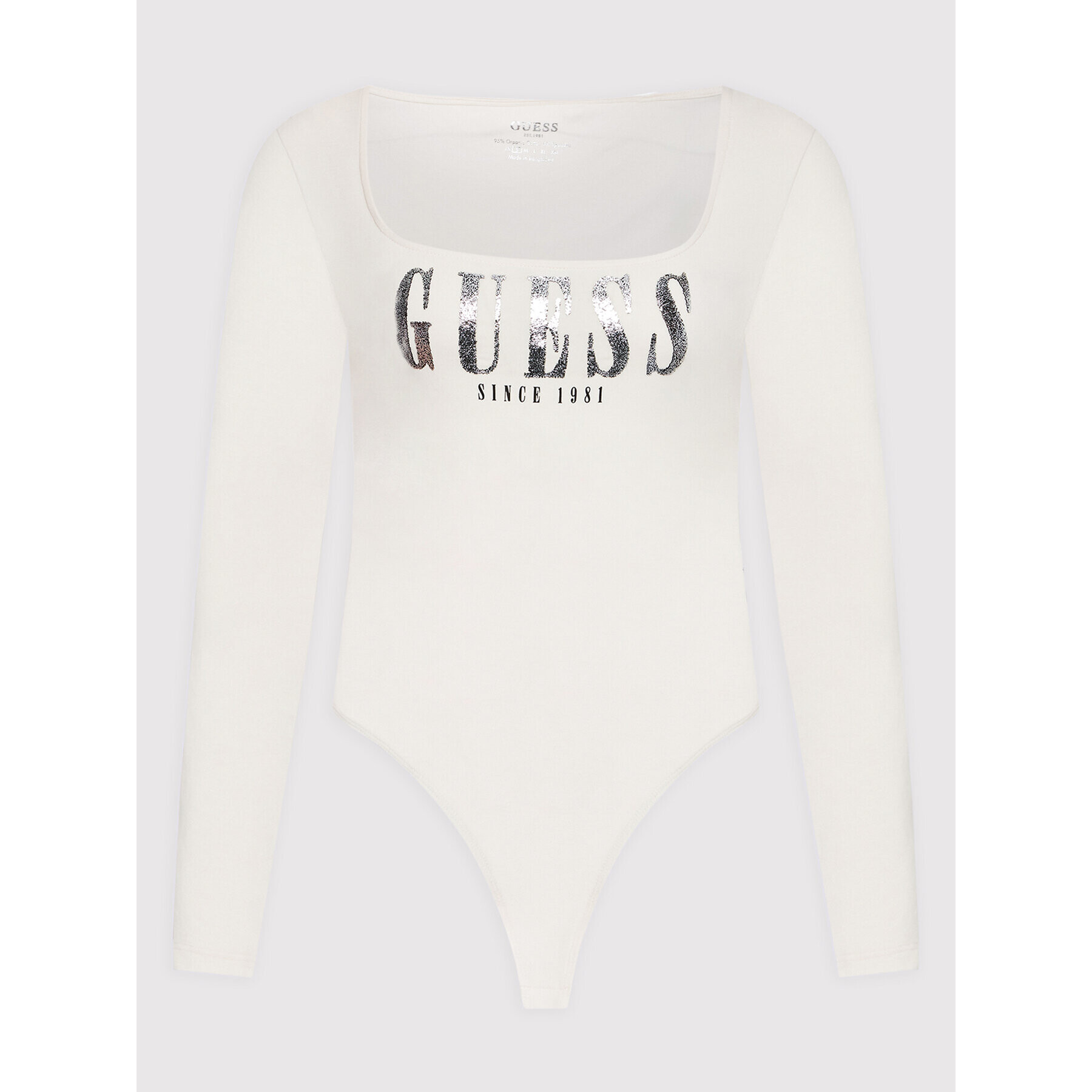 Guess Боди W2YP38 J1311 Бял Slim Fit - Pepit.bg