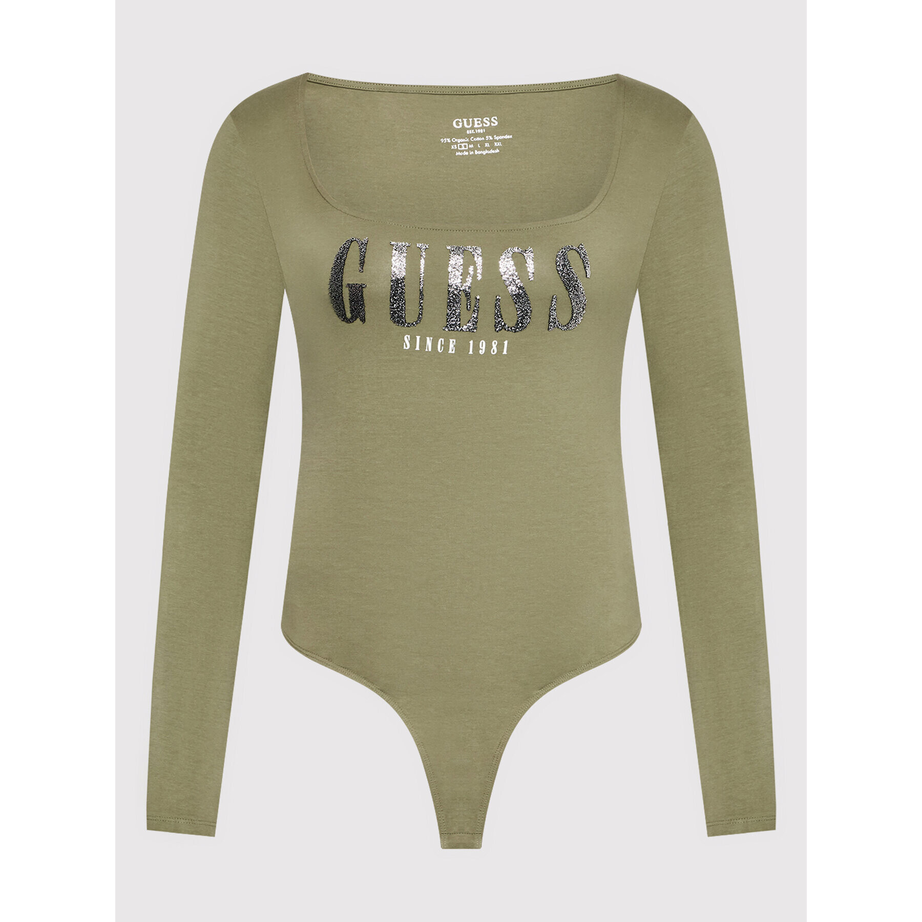 Guess Боди W2YP38 J1311 Зелен Slim Fit - Pepit.bg