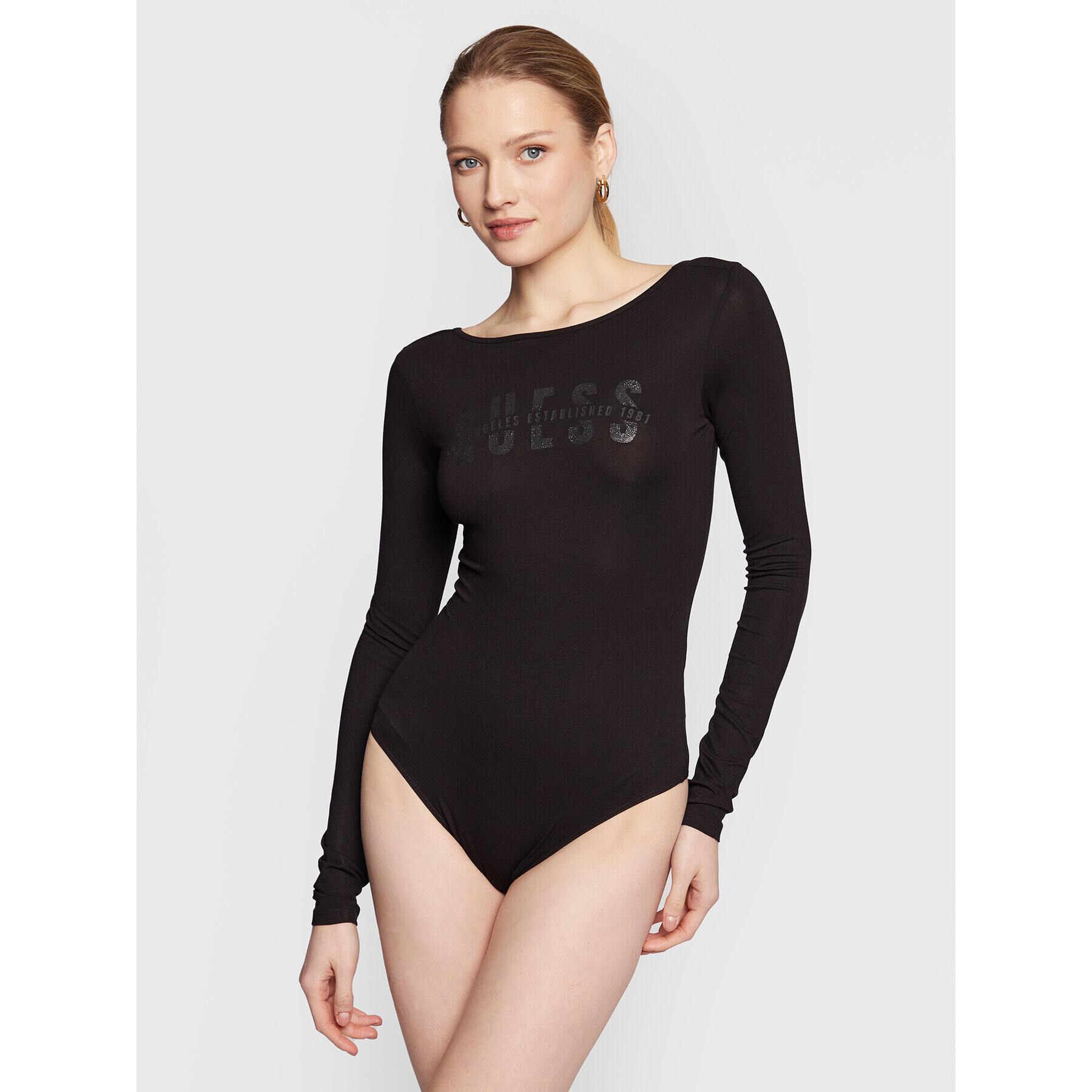 Guess Боди W3RP28 K68D2 Черен Slim Fit - Pepit.bg