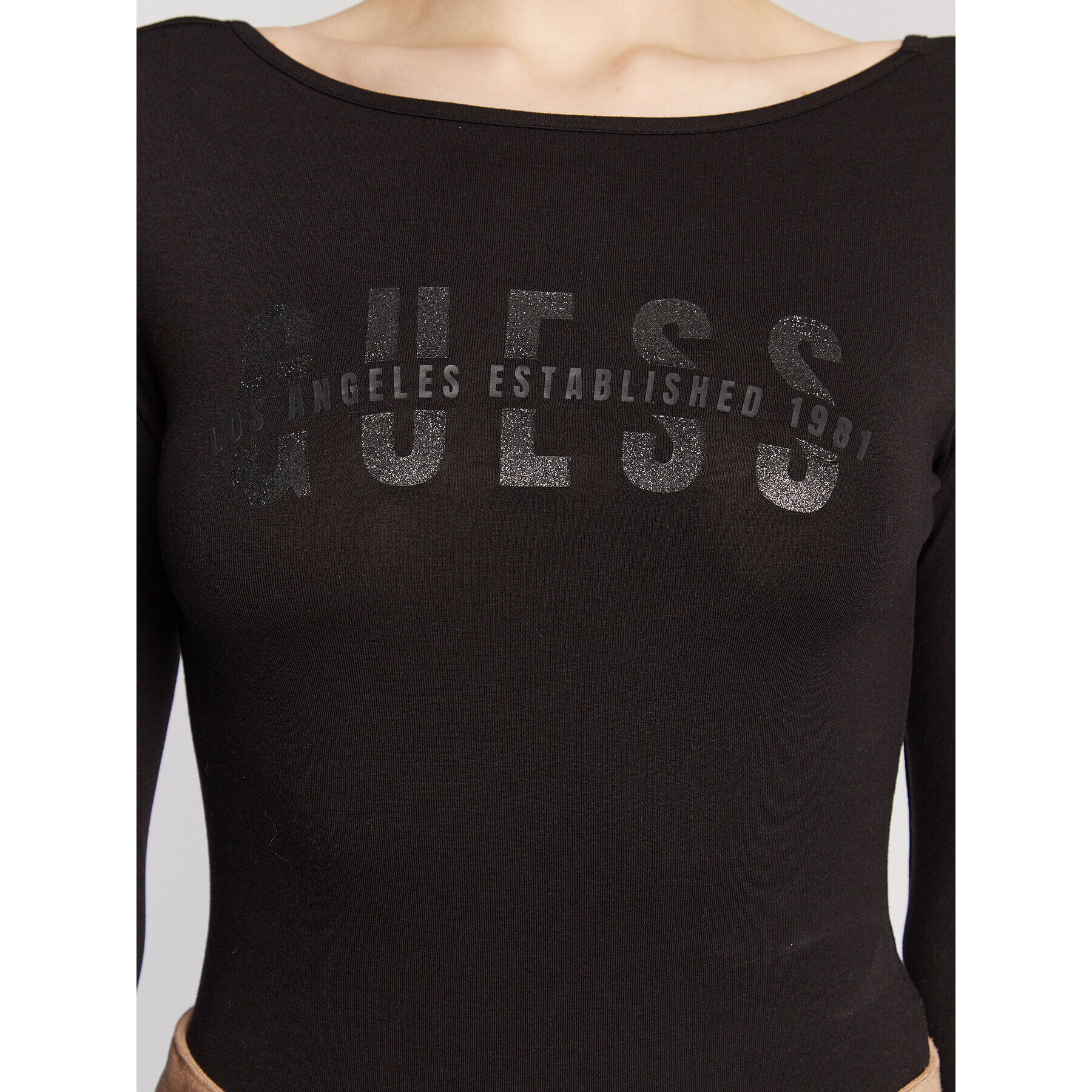 Guess Боди W3RP28 K68D2 Черен Slim Fit - Pepit.bg