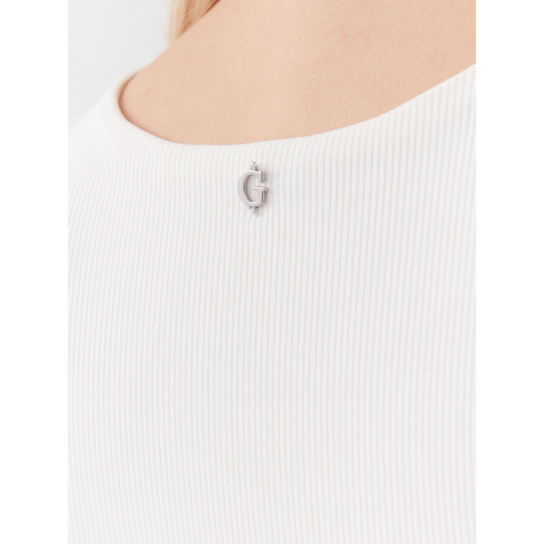 Guess Боди W3YP17 KAZH2 Екрю Slim Fit - Pepit.bg