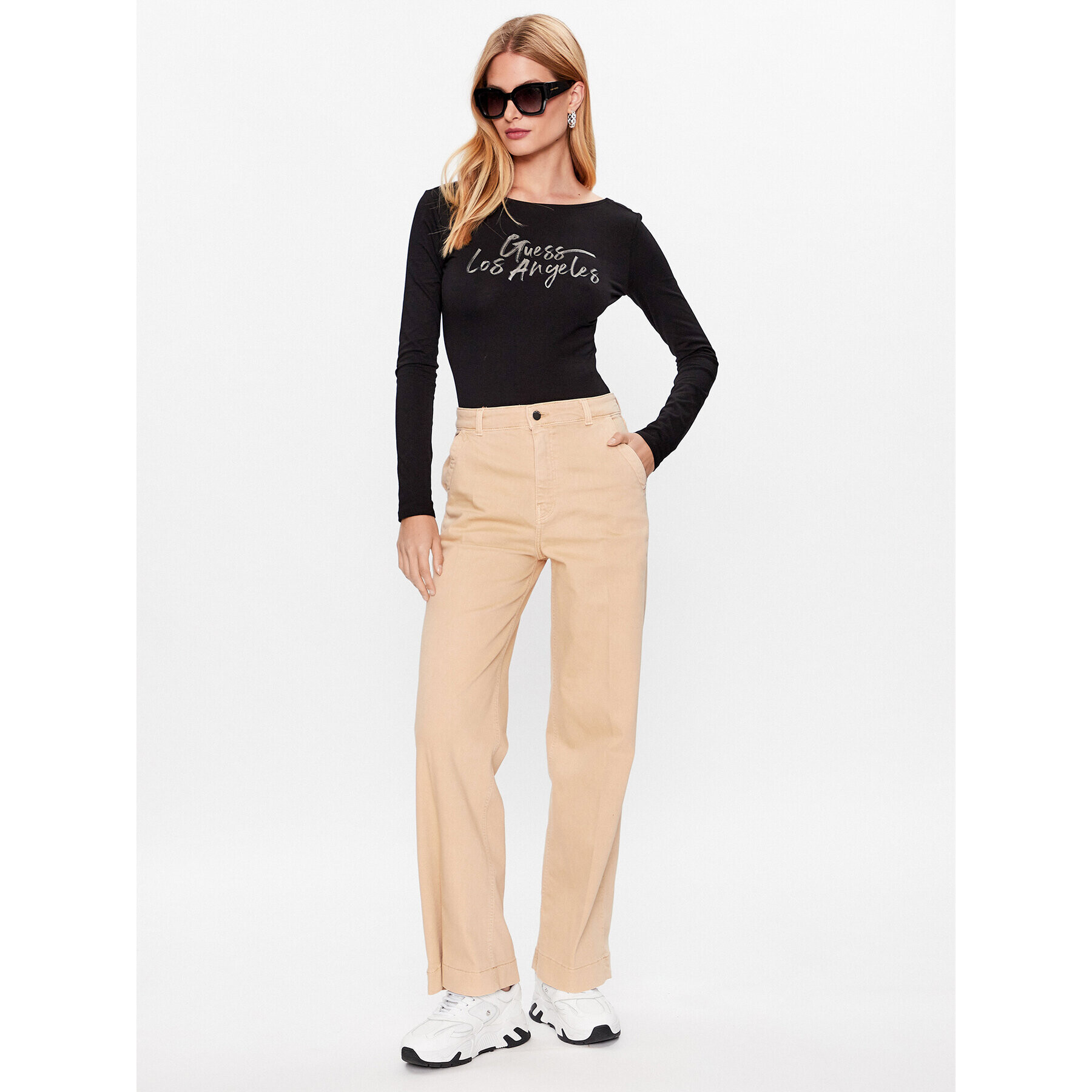Guess Боди W3YP54 J1314 Черен Slim Fit - Pepit.bg