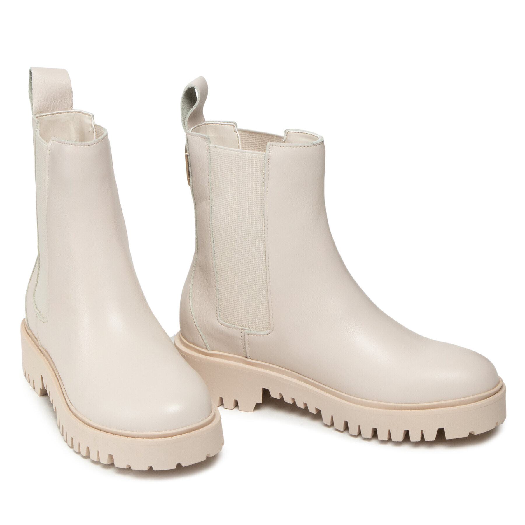 Guess Боти тип челси Oakess FL7OAK LEA10 Бежов - Pepit.bg