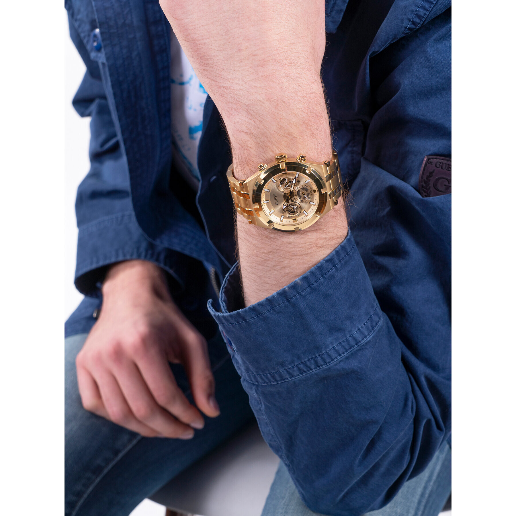 Guess Часовник Continental GW0260G4 Златист - Pepit.bg