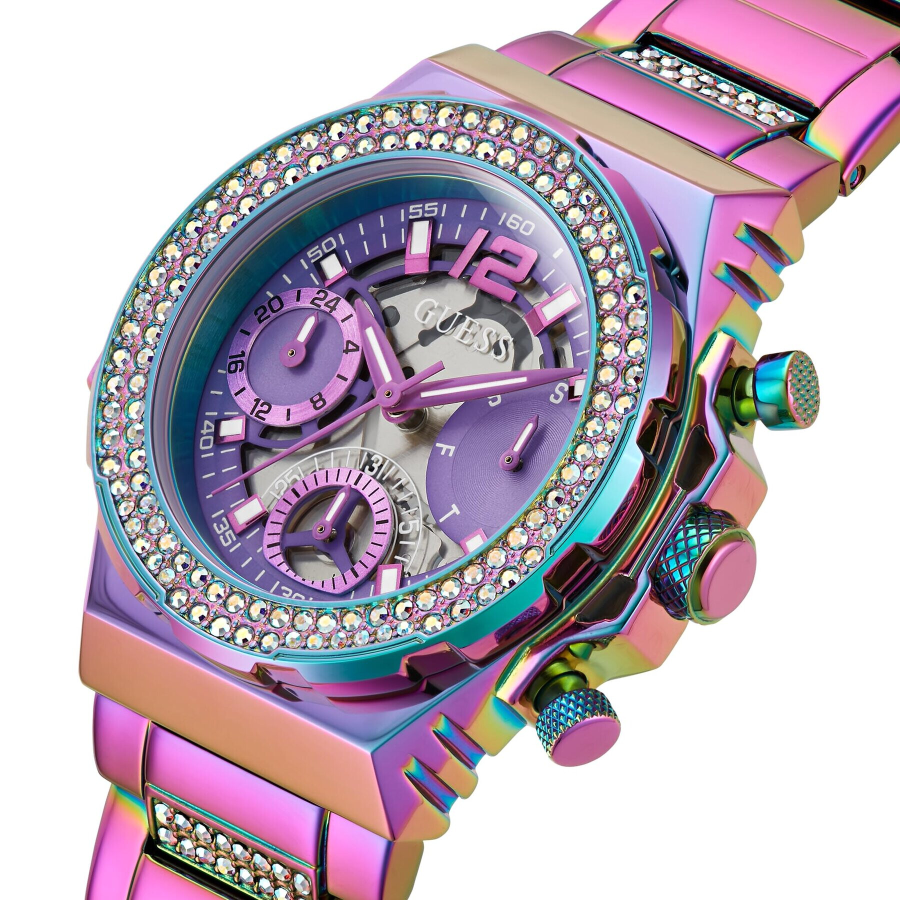 Guess Часовник Fusion GW0552L4 Виолетов - Pepit.bg