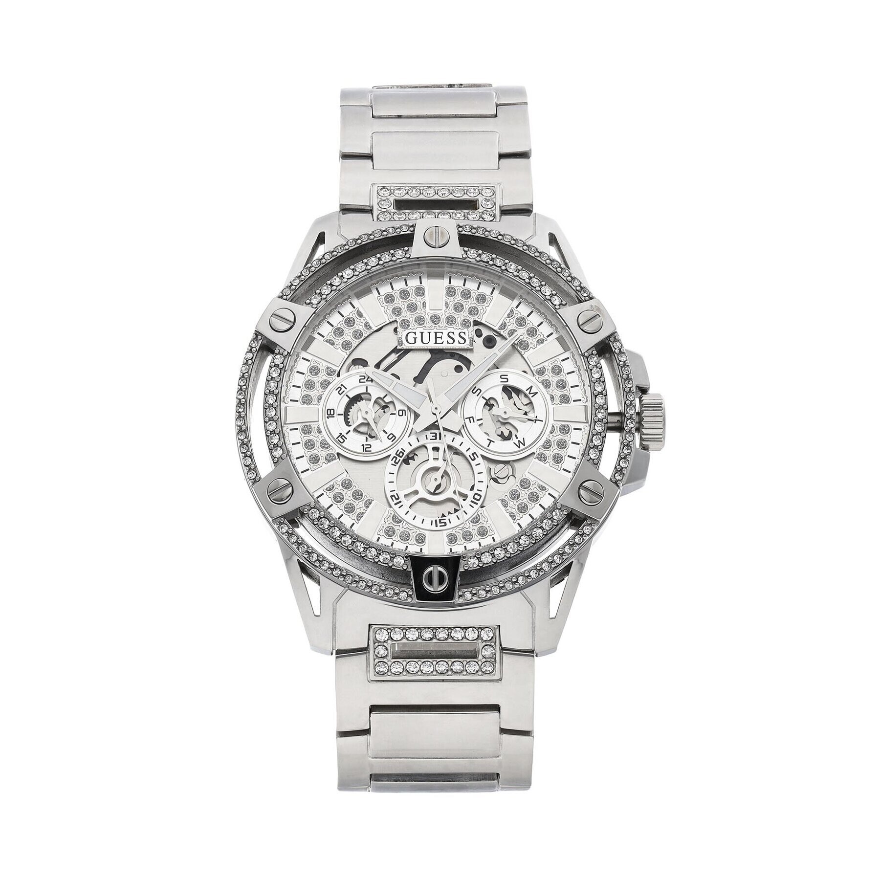 Guess Часовник King GW0497G1 Сребрист - Pepit.bg
