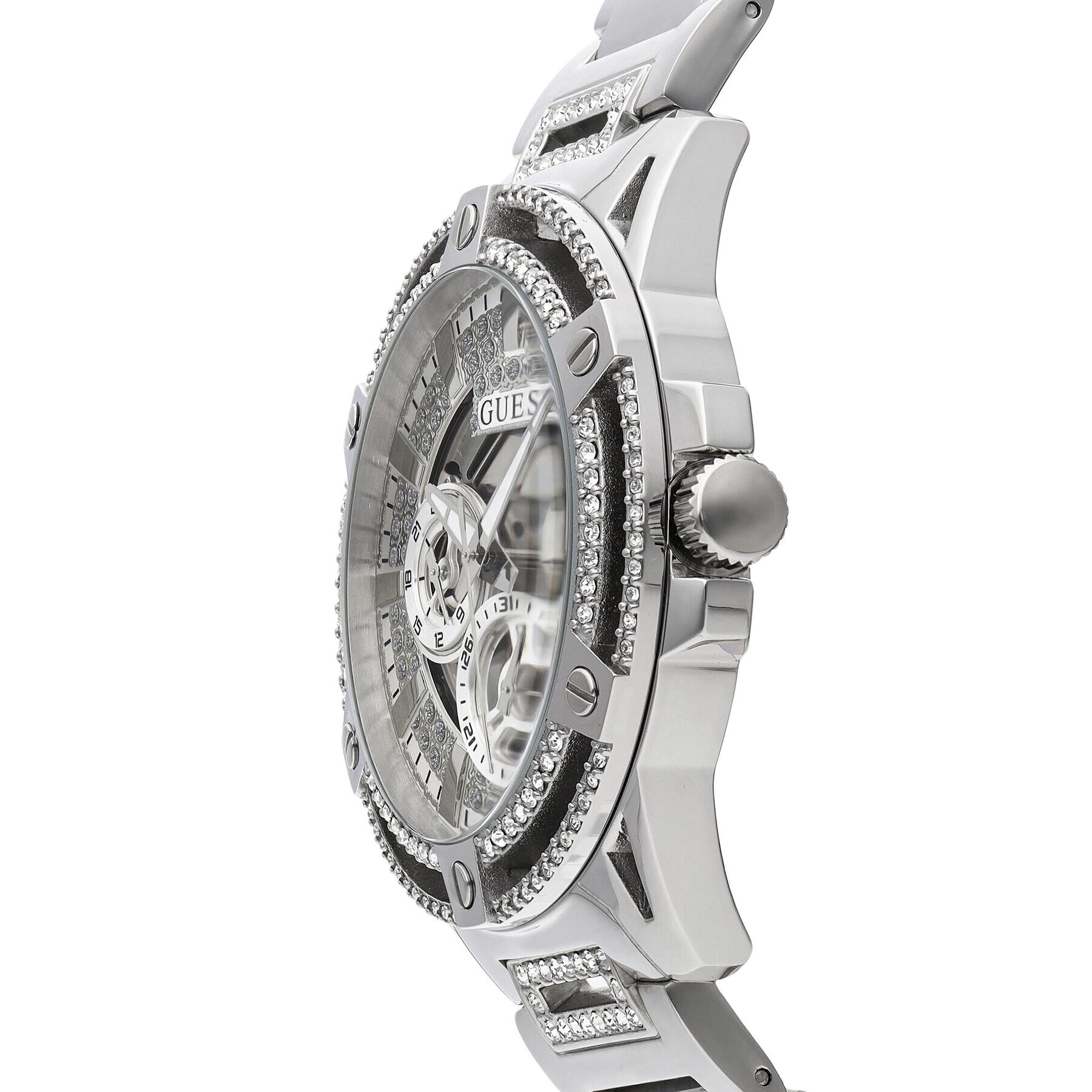 Guess Часовник King GW0497G1 Сребрист - Pepit.bg