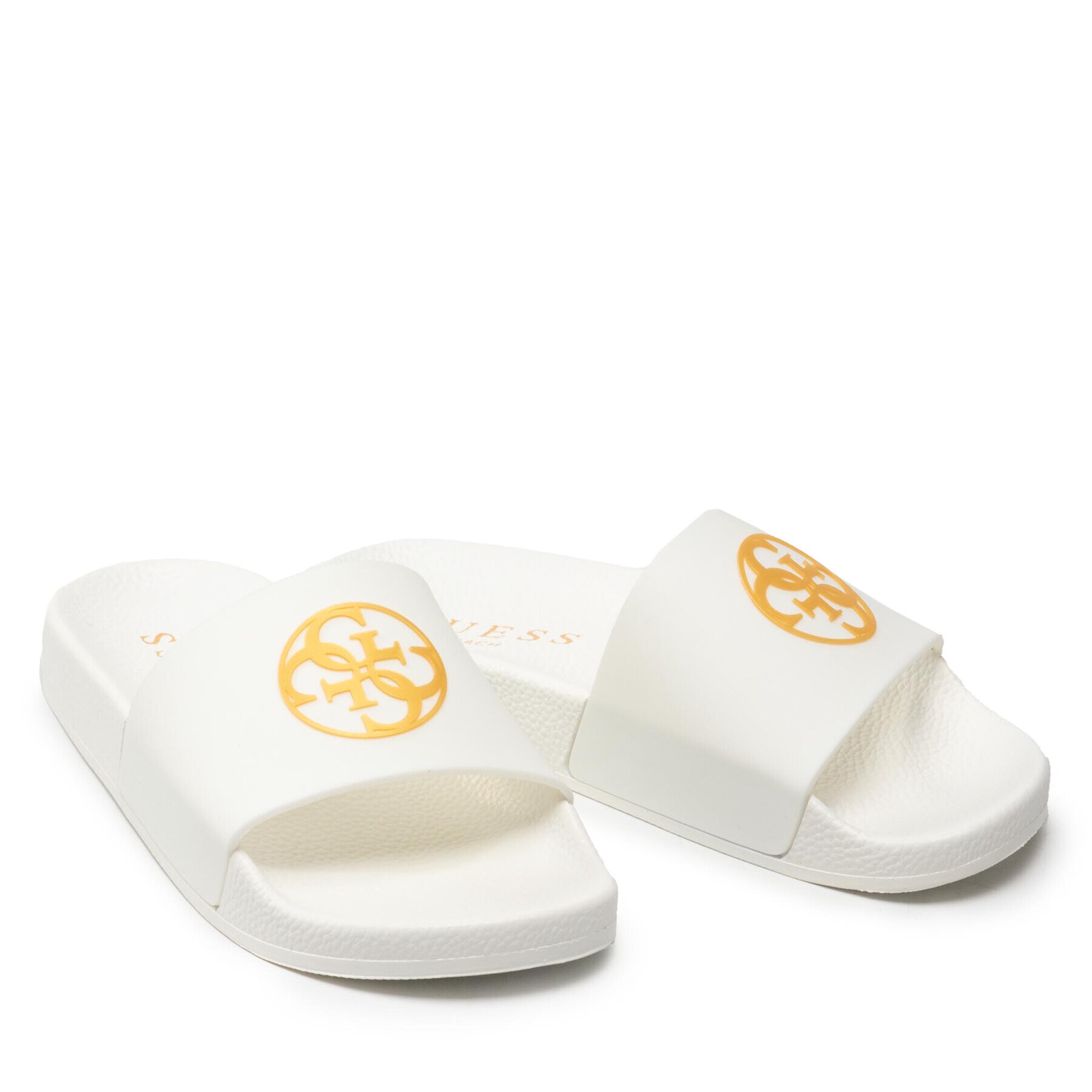 Guess Чехли 4G Logo Beach Slippers E2GZ01 BB00F Бял - Pepit.bg