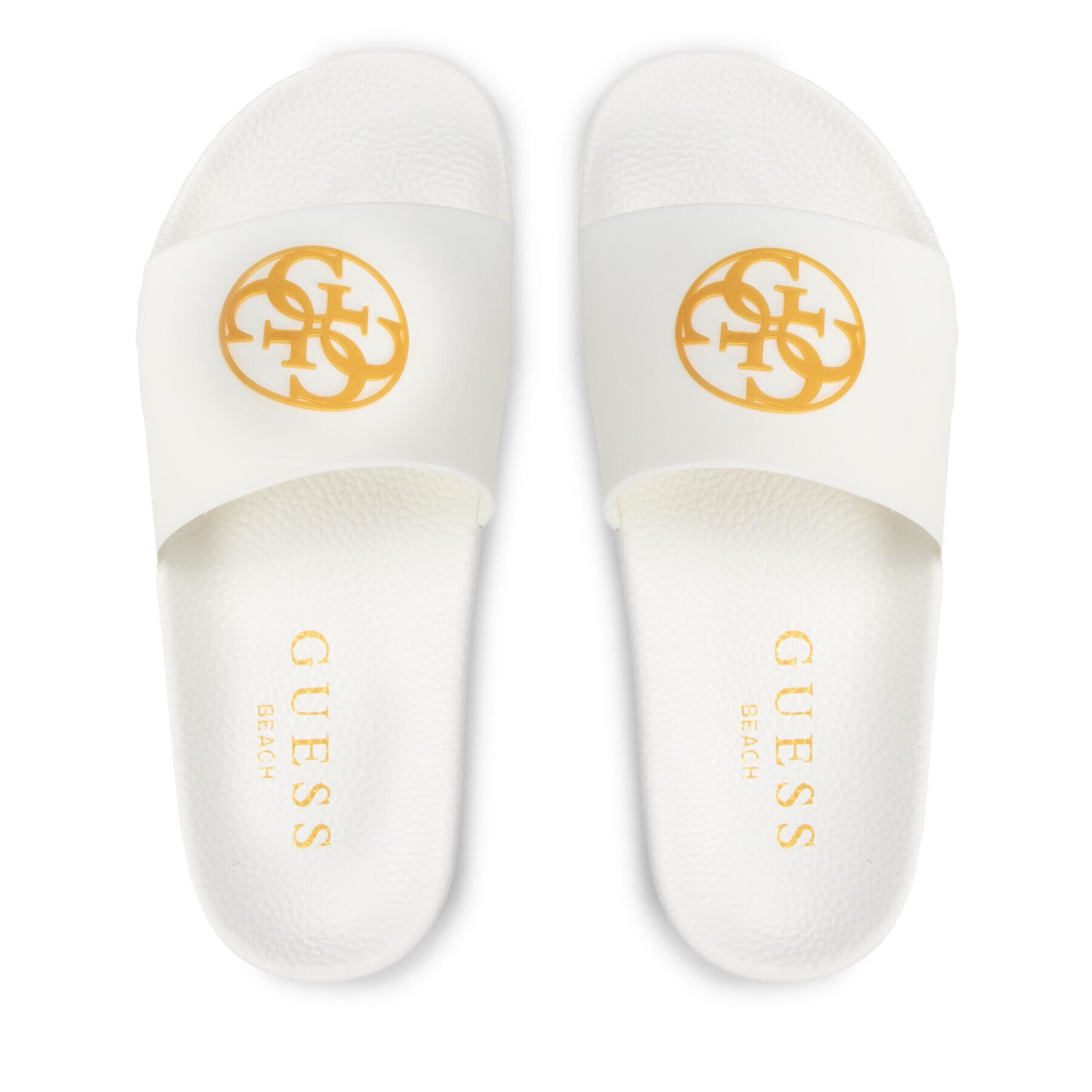 Guess Чехли 4G Logo Beach Slippers E2GZ01 BB00F Бял - Pepit.bg