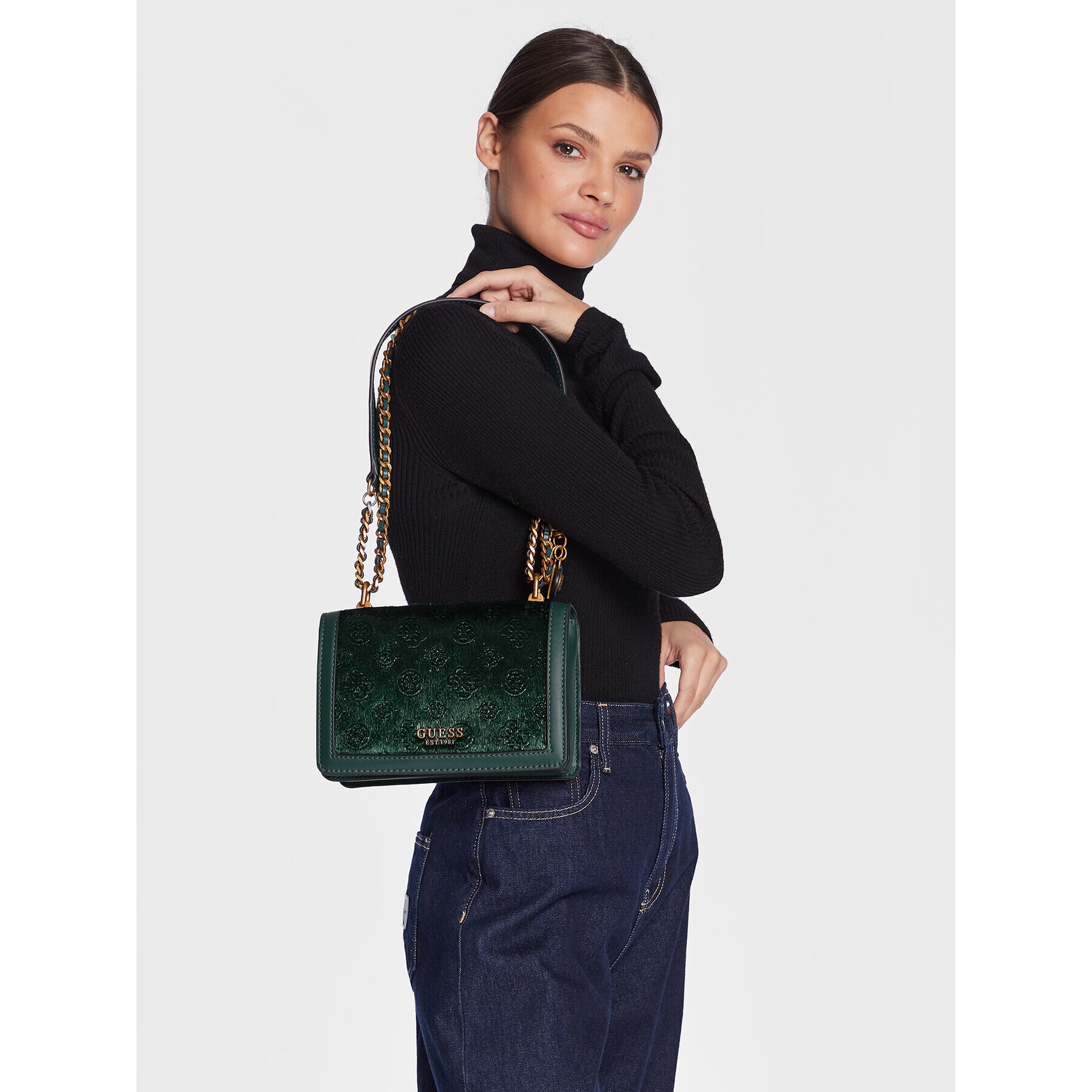 Guess Дамска чанта Abey (EM) HWEM85 58190 Зелен - Pepit.bg