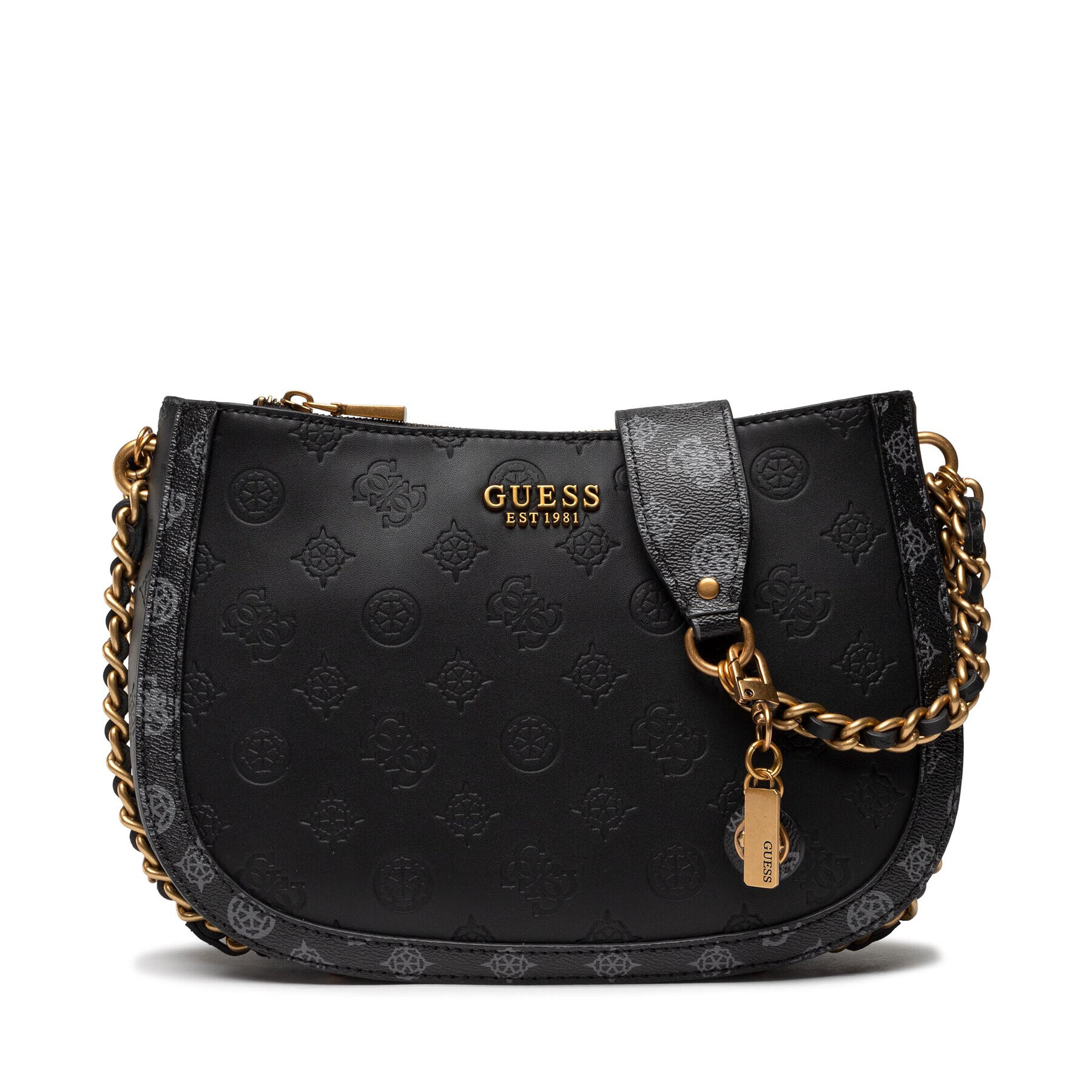 Guess Дамска чанта Abey (PB) HWPB85 58020 Черен - Pepit.bg