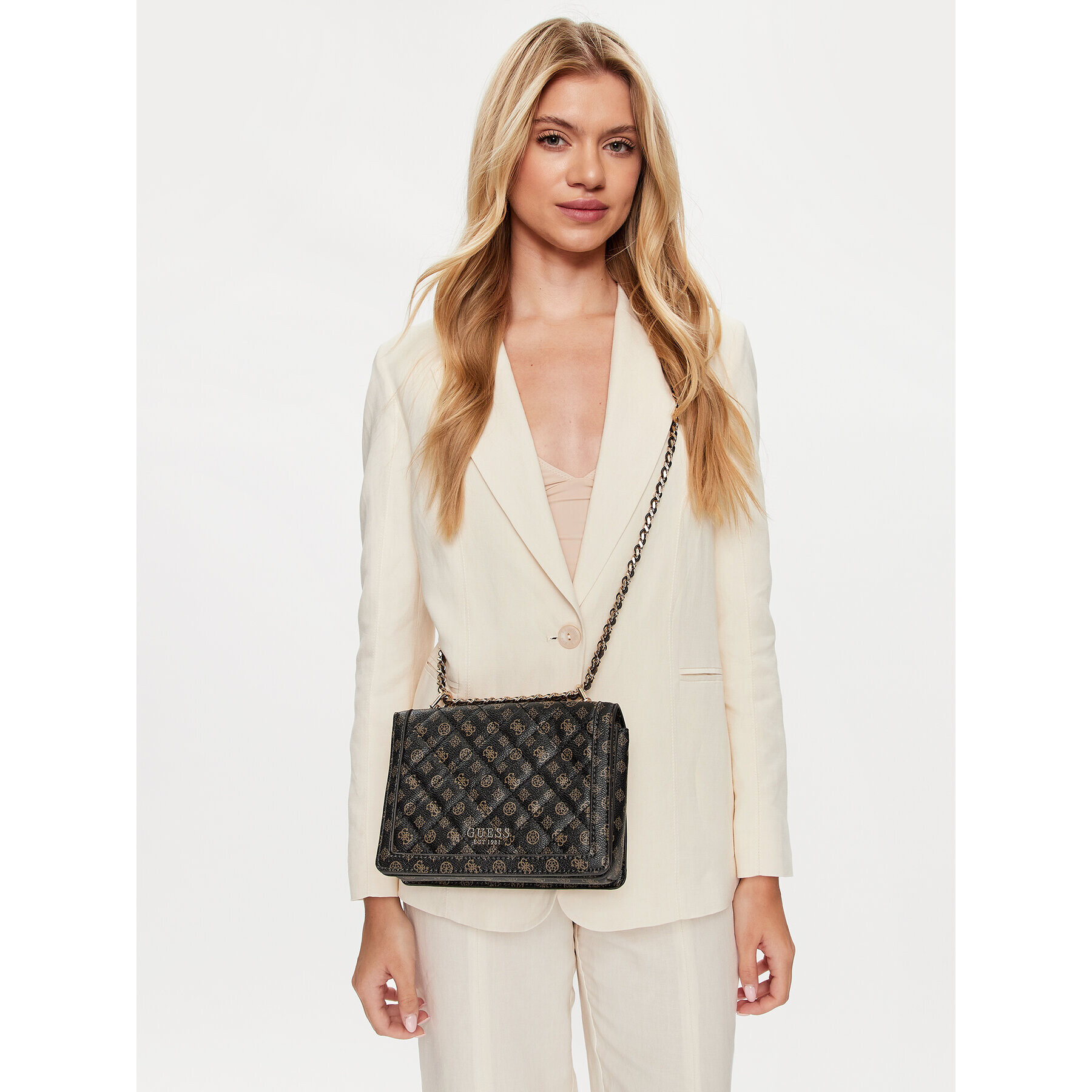 Guess Дамска чанта Abey (PG) HWPG85 58190 Кафяв - Pepit.bg