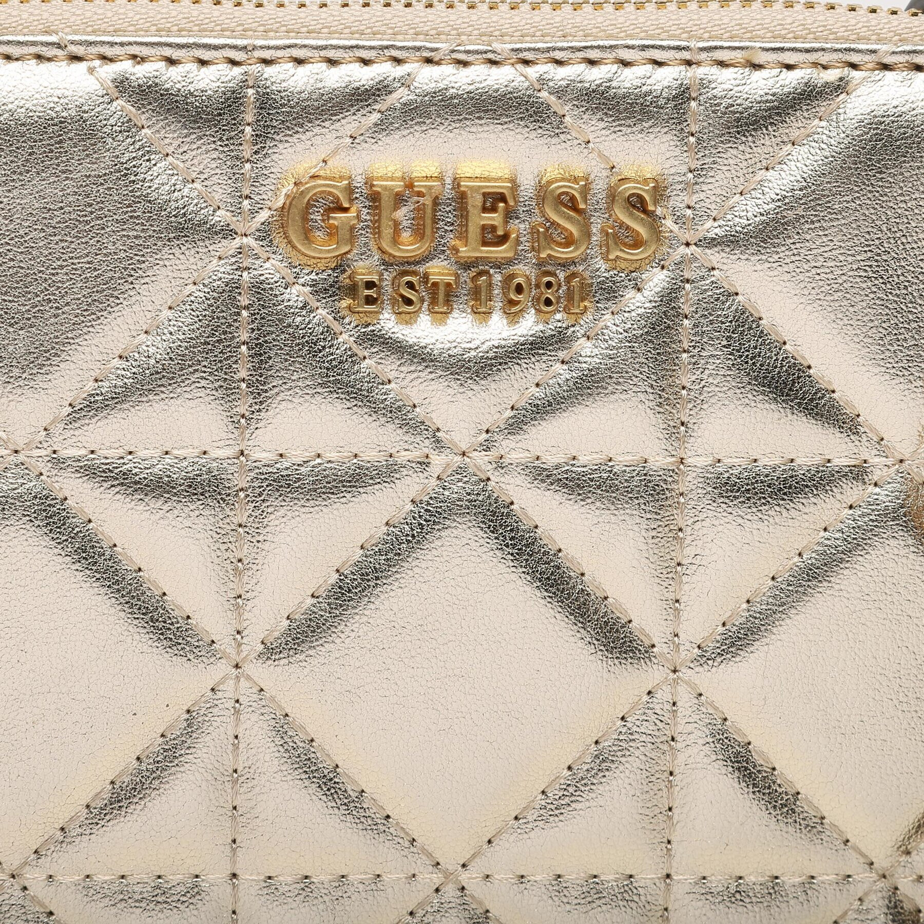 Guess Дамска чанта Abey (QM) Mini Bags HWQM85 58730 Златист - Pepit.bg