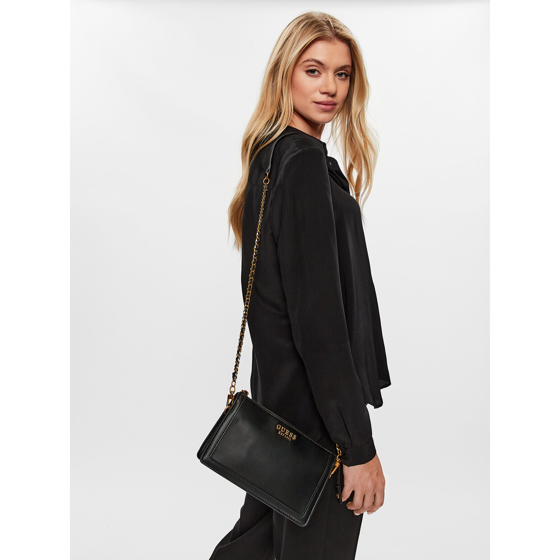 Guess Дамска чанта Abey (VB) Mini Bags HWVB85 58730 Черен - Pepit.bg