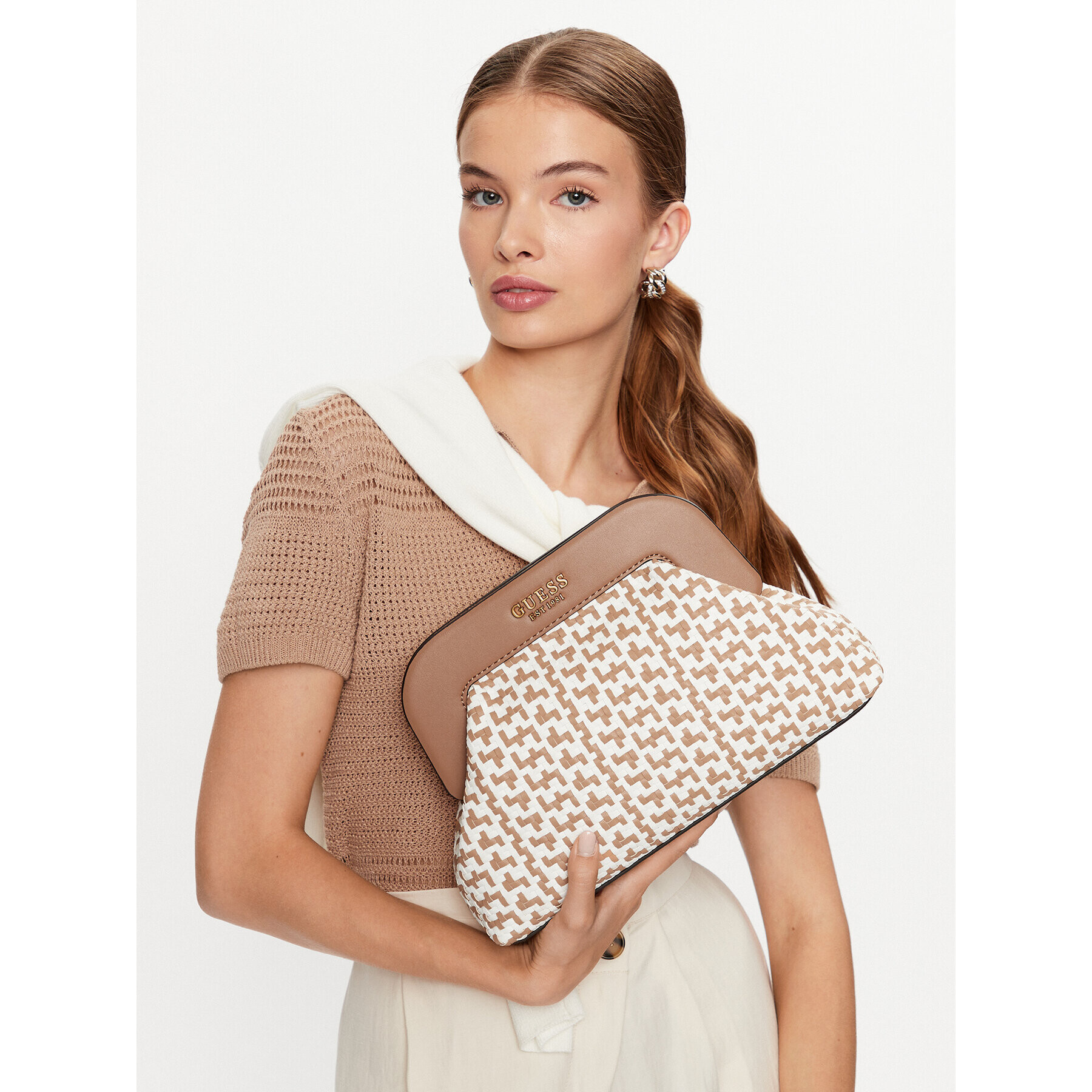 Guess Дамска чанта Abey (WW) HWWW85 58170 Кафяв - Pepit.bg