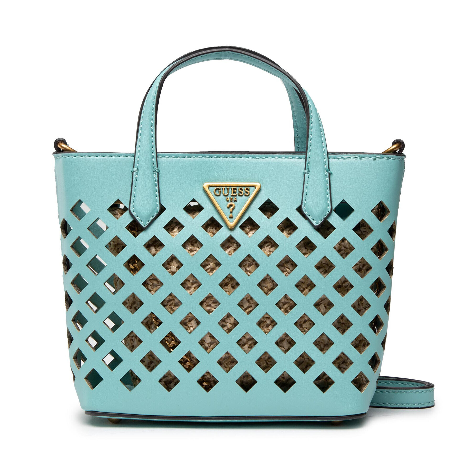 Guess Дамска чанта AQUA (VB) MINI BAG Aqua (Vb) Mini Bag HWVB85 66750 Син - Pepit.bg