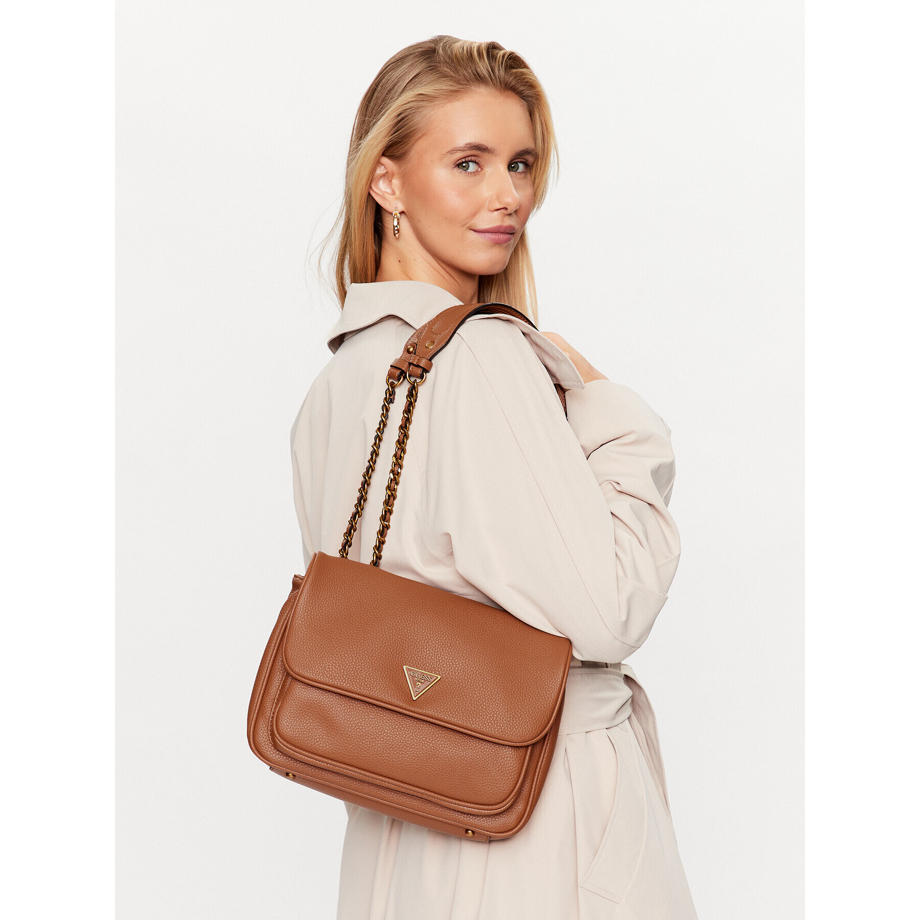 Guess Дамска чанта Becci (VB) HWVB87 82210 Кафяв - Pepit.bg