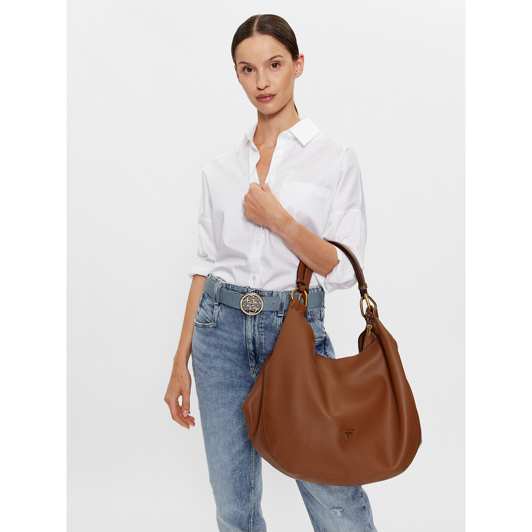 Guess Дамска чанта Becci (VB) HWVB87 82250 Кафяв - Pepit.bg