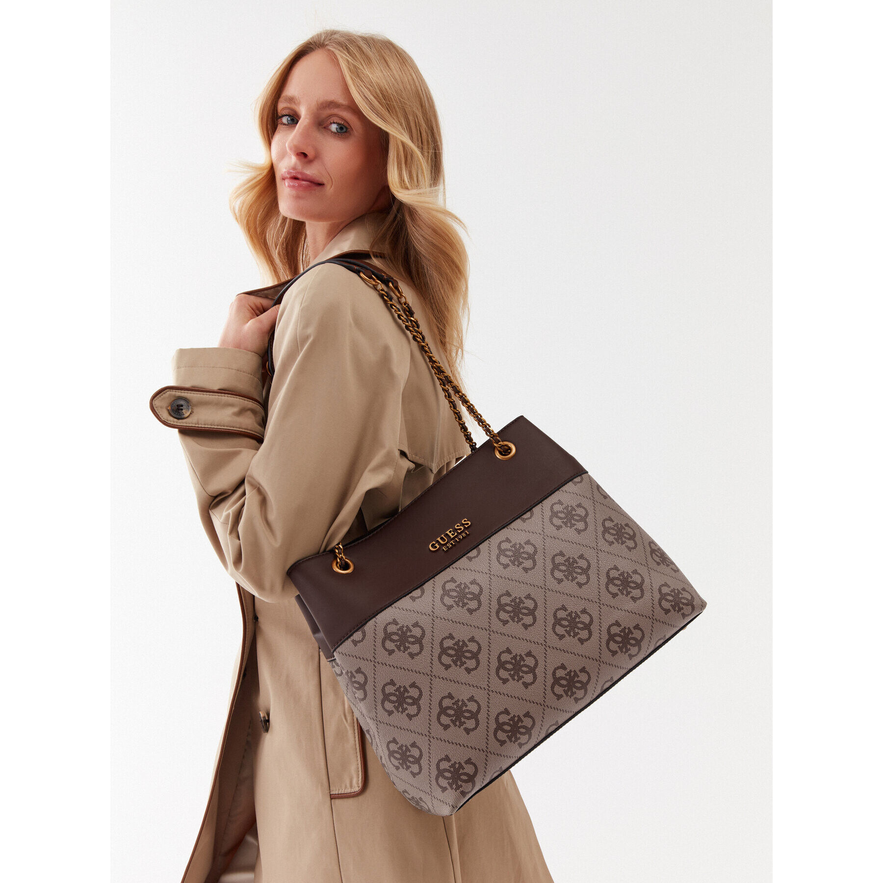 Guess Дамска чанта Berta (BB) HWBB86 88230 Кафяв - Pepit.bg