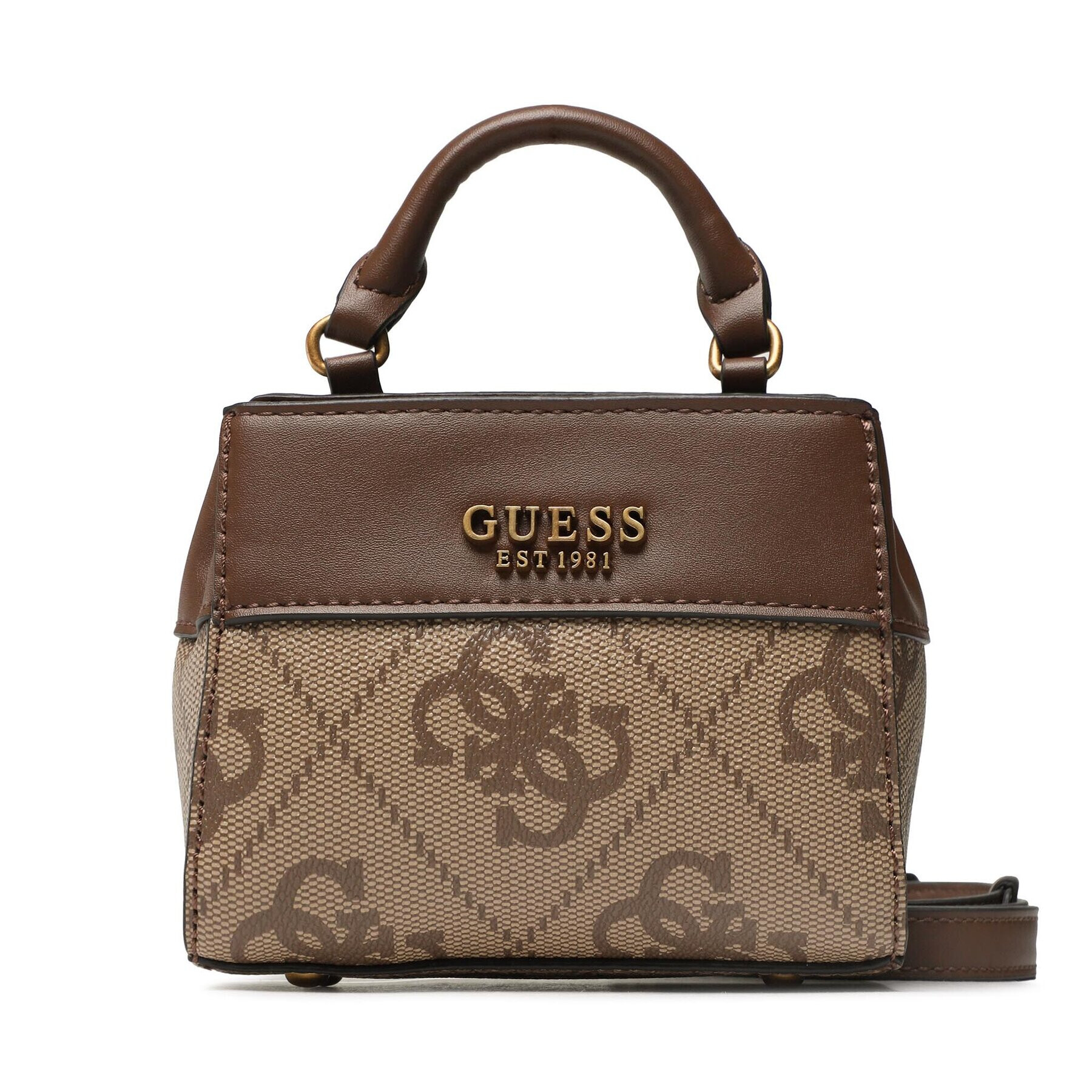 Guess Дамска чанта Berta Mini HWBB86 88770 Кафяв - Pepit.bg