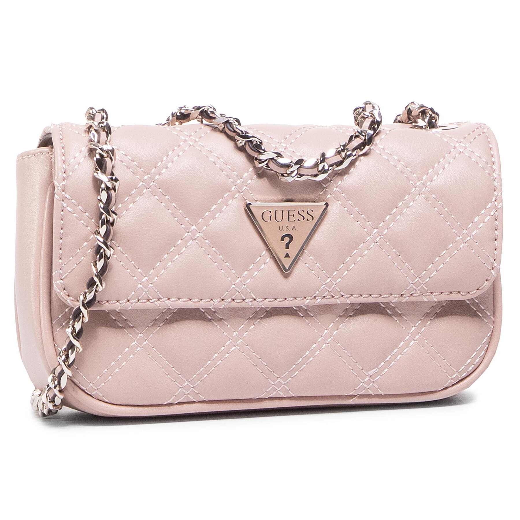 Guess Дамска чанта Cassily (EV) Mini HWEV76 79780 Розов - Pepit.bg