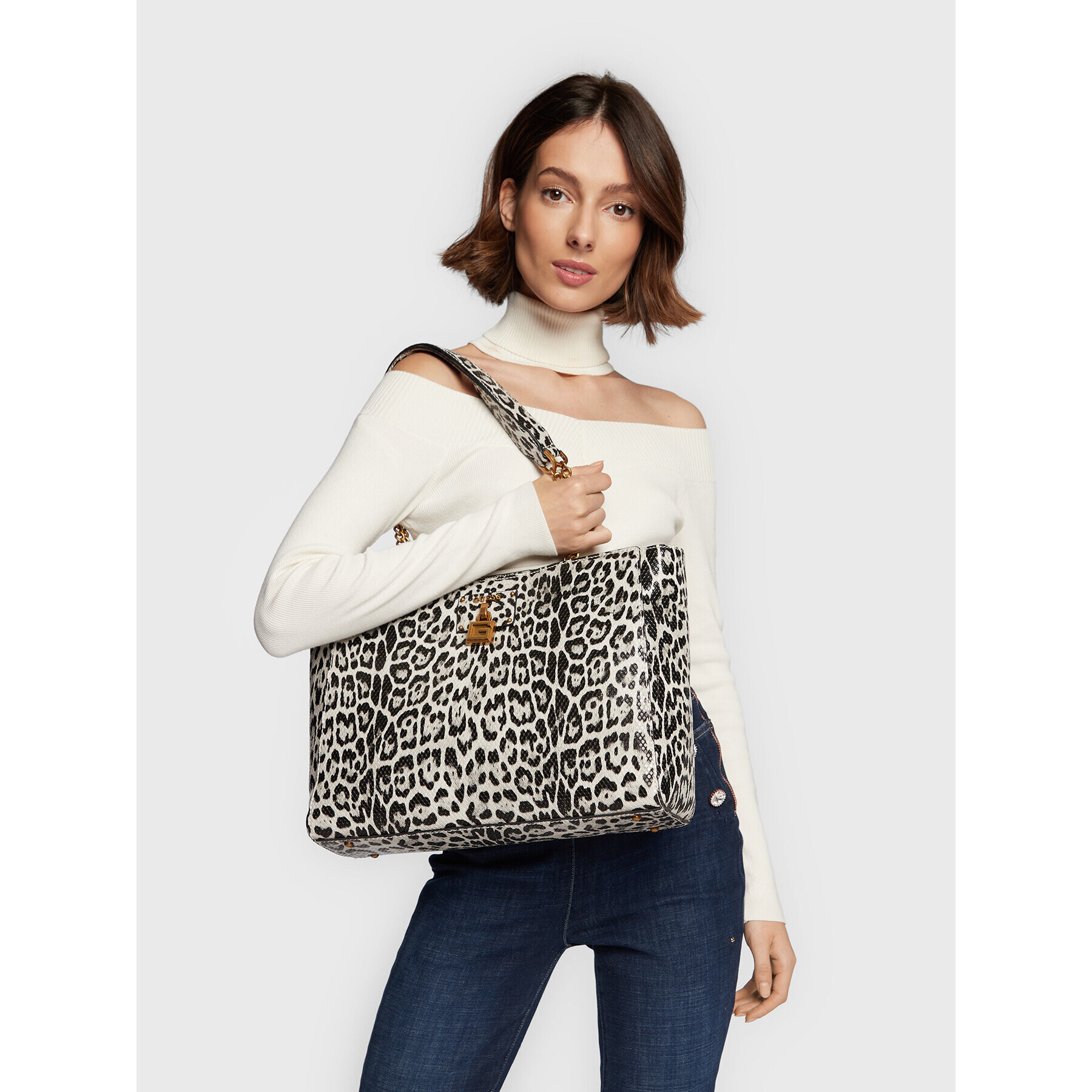 Guess Дамска чанта Centre Stage (LB) HWLB85 04230 Сив - Pepit.bg