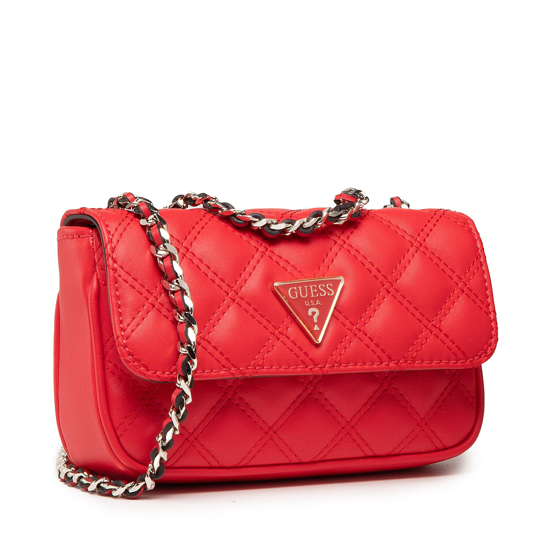 Guess Дамска чанта Cessily (EV) Mini HWEV76 79780 Червен - Pepit.bg