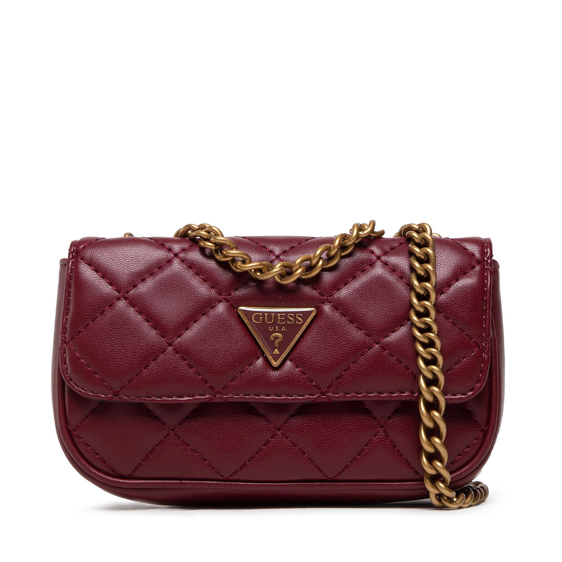 Guess Дамска чанта Cessily (QB) Mini Bags HWQB76 79780 Бордо - Pepit.bg