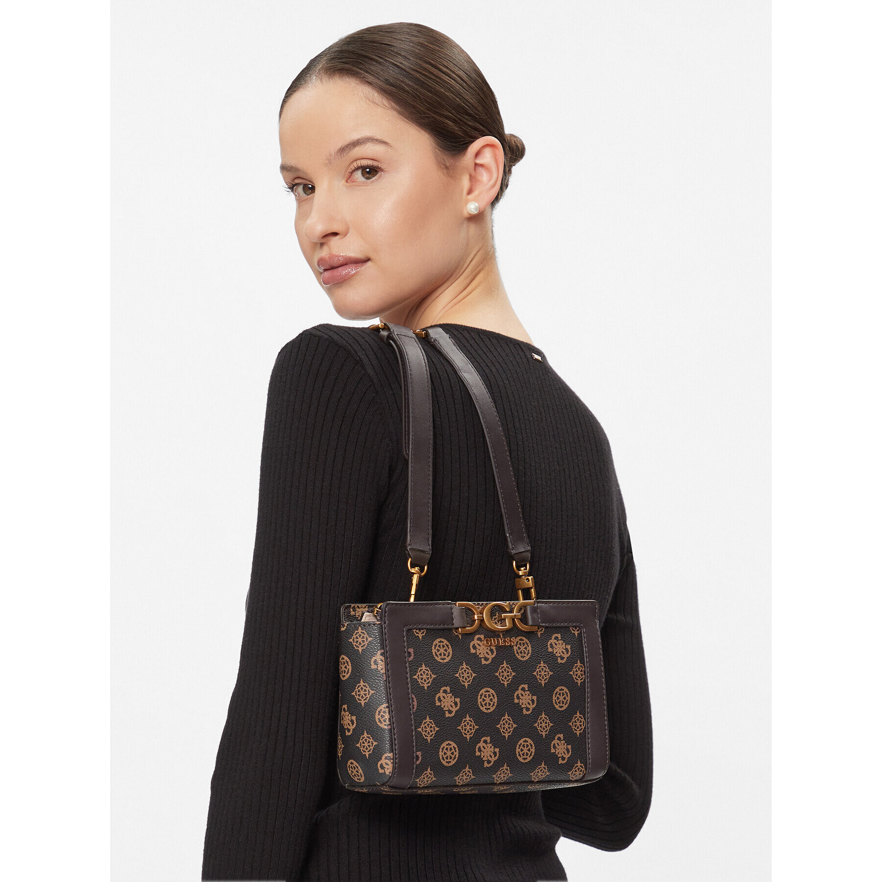 Guess Дамска чанта Dagan (PB) Mini-Bags HWPB92 02720 Кафяв - Pepit.bg