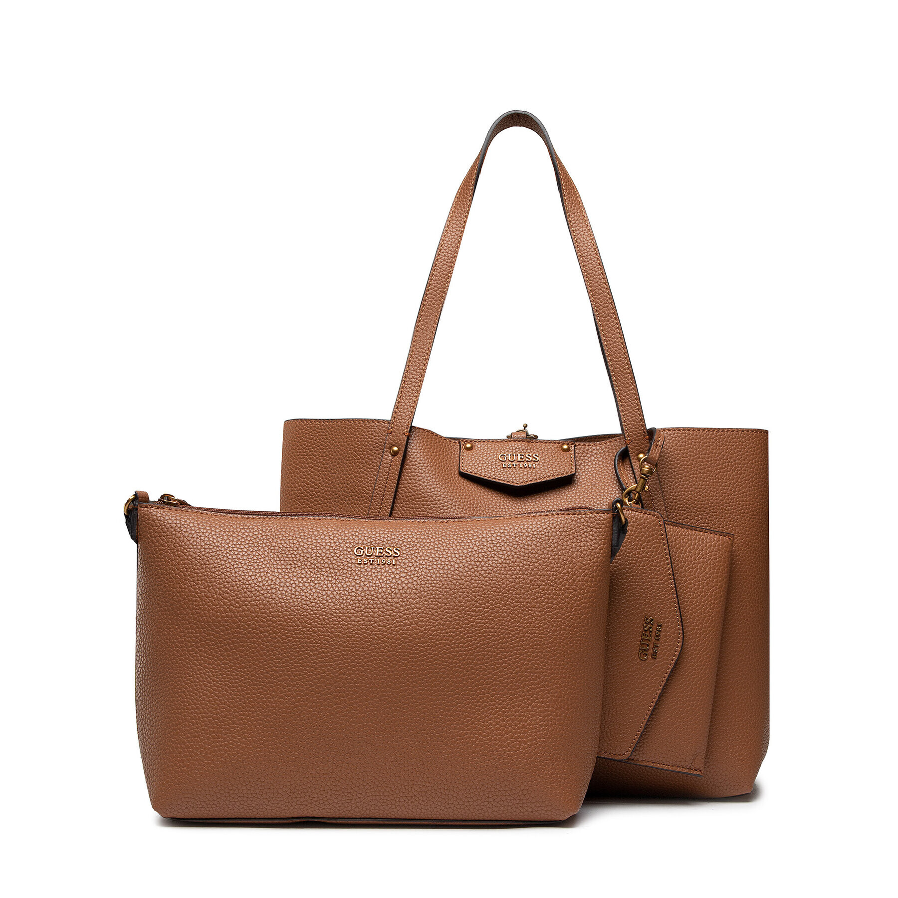 Guess Дамска чанта Eco Brenton (Evb) HWEVB8 39023 Кафяв - Pepit.bg