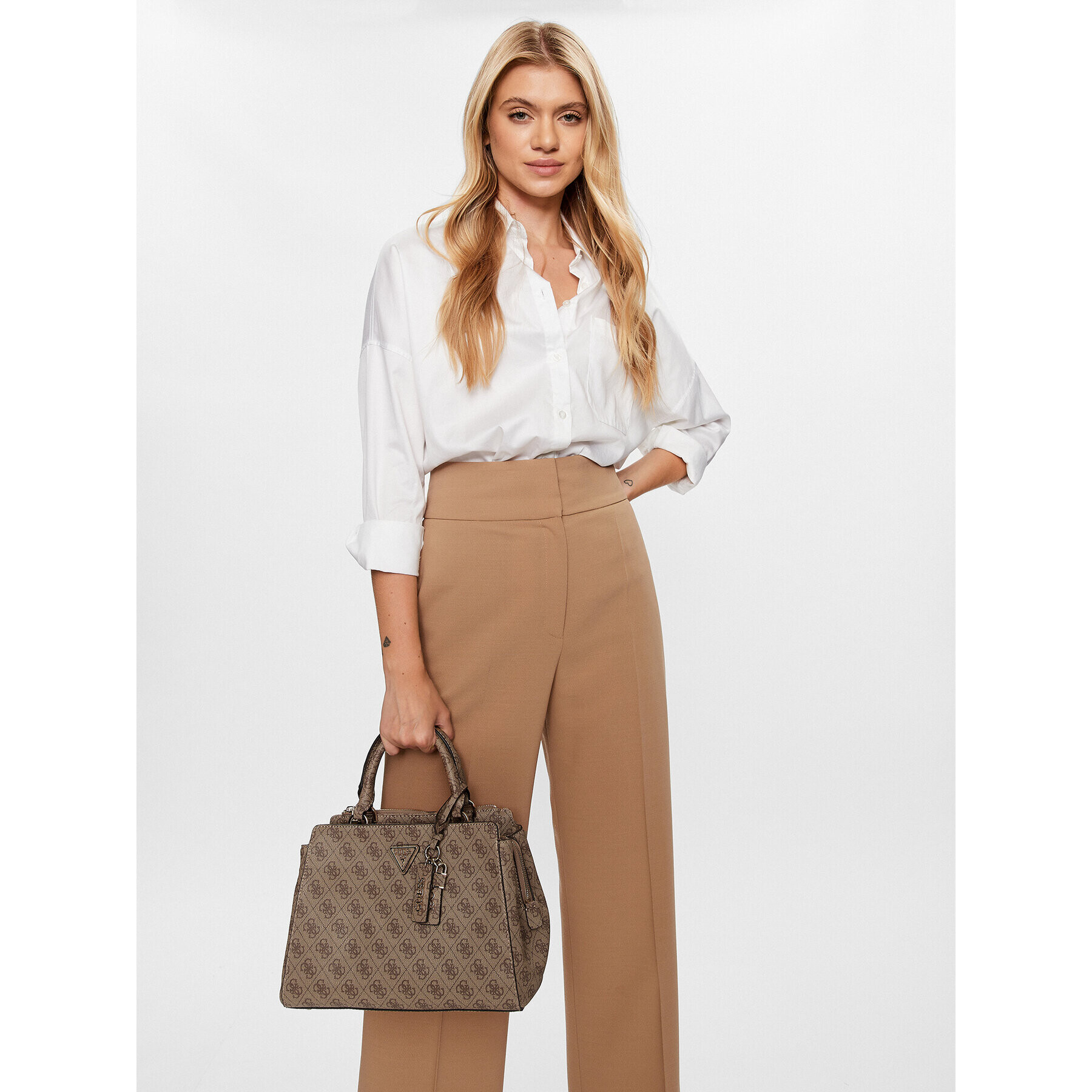 Guess Дамска чанта Eco Elements (EBG) HWEBG8 76706 Кафяв - Pepit.bg