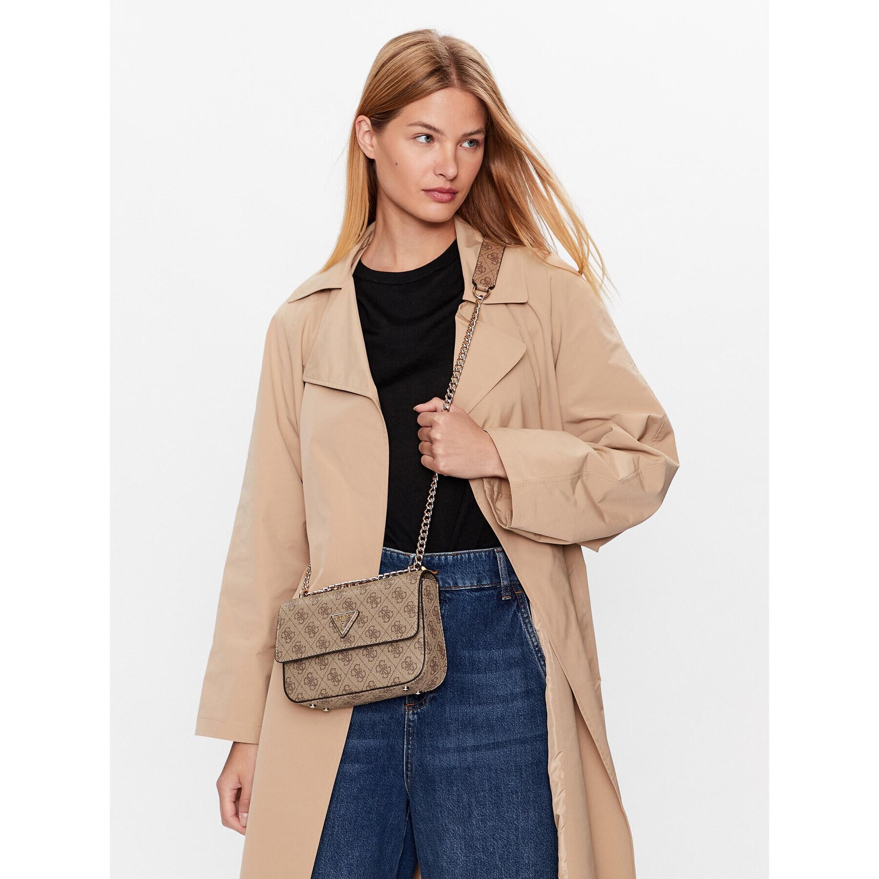 Guess Дамска чанта Eco Elements (EBG) HWEBG8 76721 Кафяв - Pepit.bg