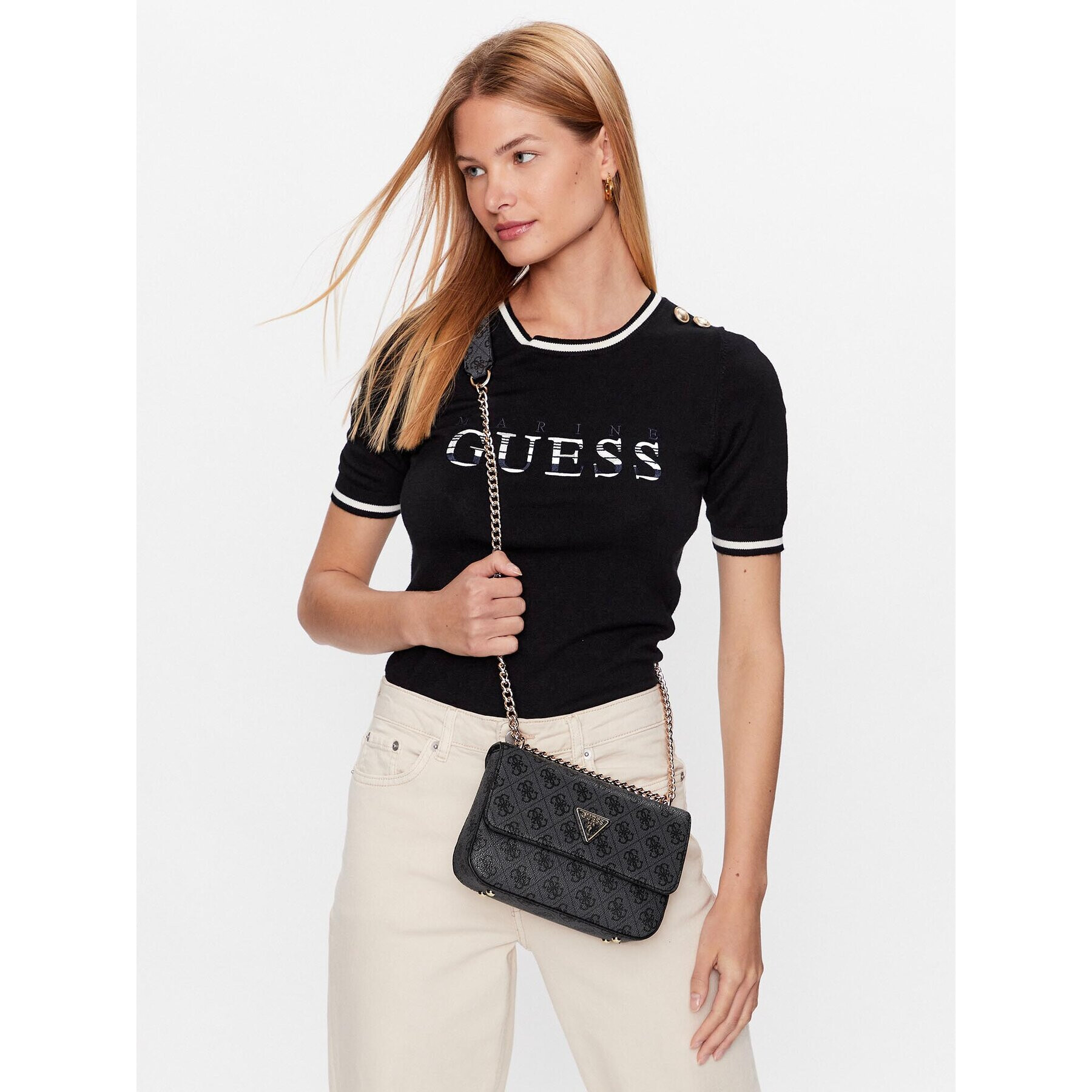 Guess Дамска чанта Eco Elements (EBG) HWEBG8 76721 Сив - Pepit.bg