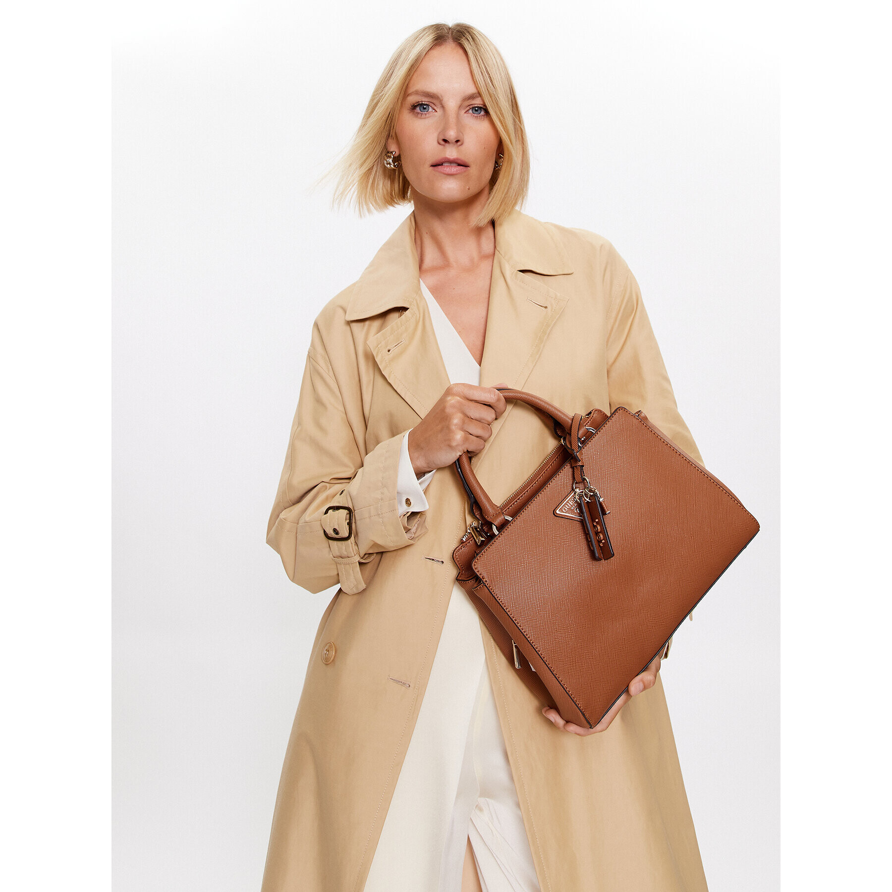 Guess Дамска чанта Eco Elements (EVG) HWEVG8 76706 Кафяв - Pepit.bg