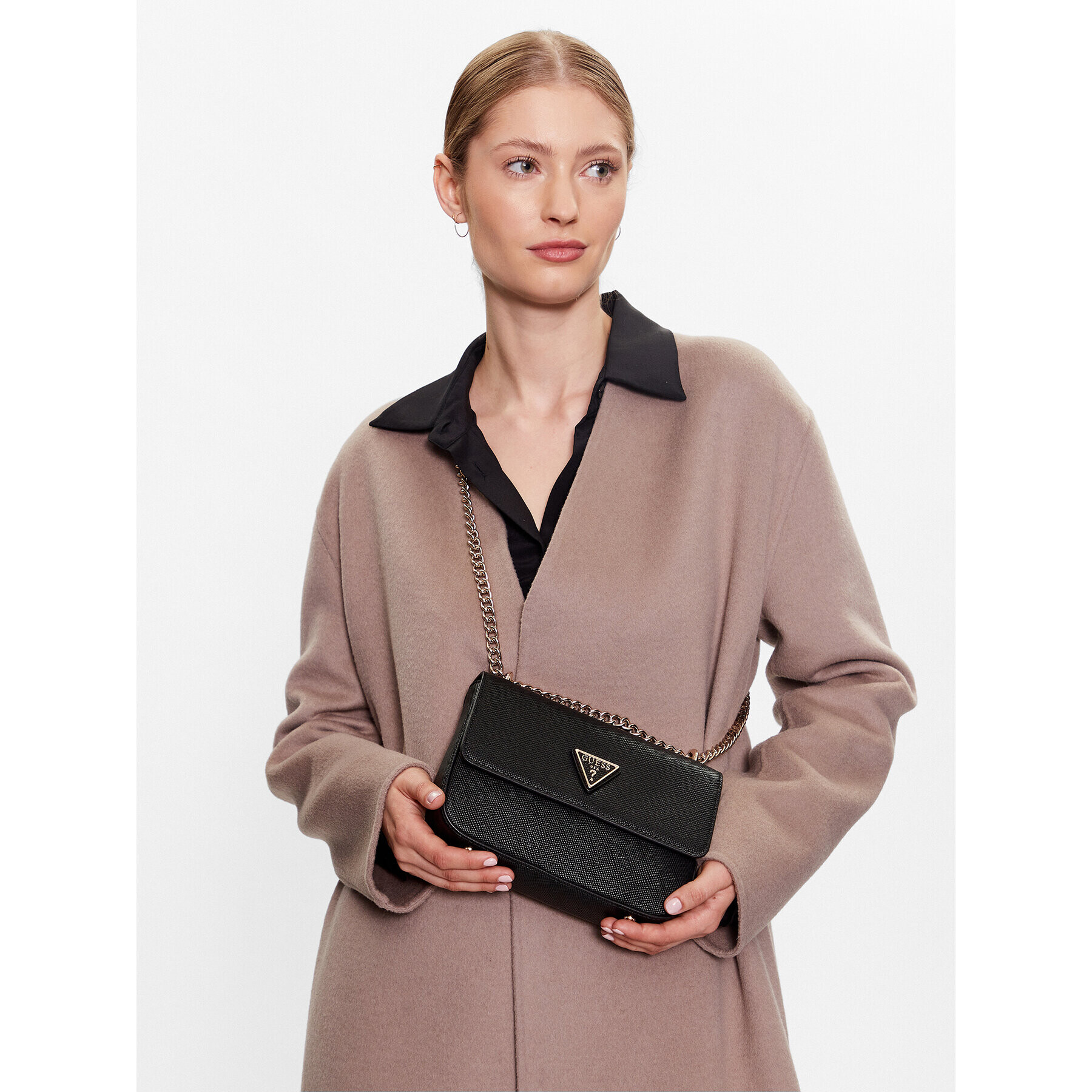 Guess Дамска чанта Eco Elements (EVG) HWEVG8 76721 Черен - Pepit.bg