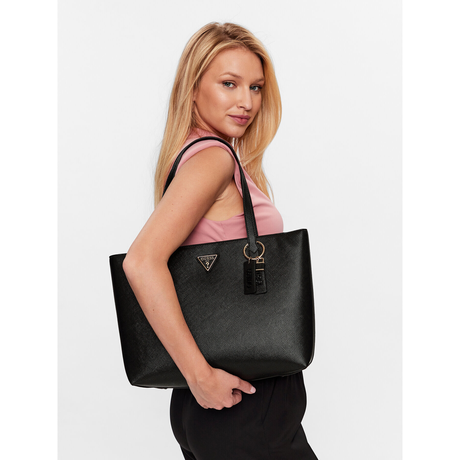 Guess Дамска чанта Eco Elements (EVG) HWEVG8 76723 Черен - Pepit.bg