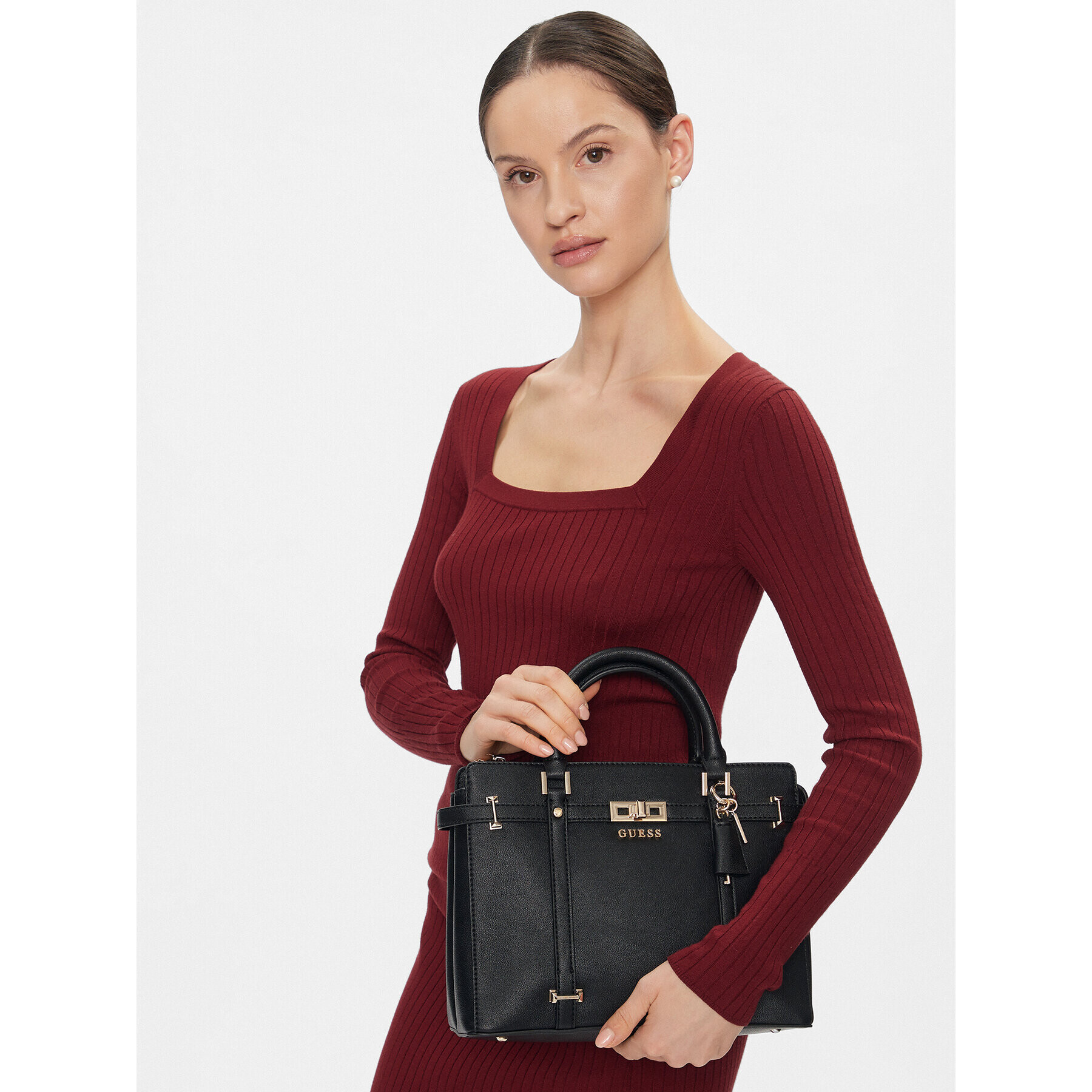 Guess Дамска чанта Emilee (BG) HWBG88 62060 Черен - Pepit.bg