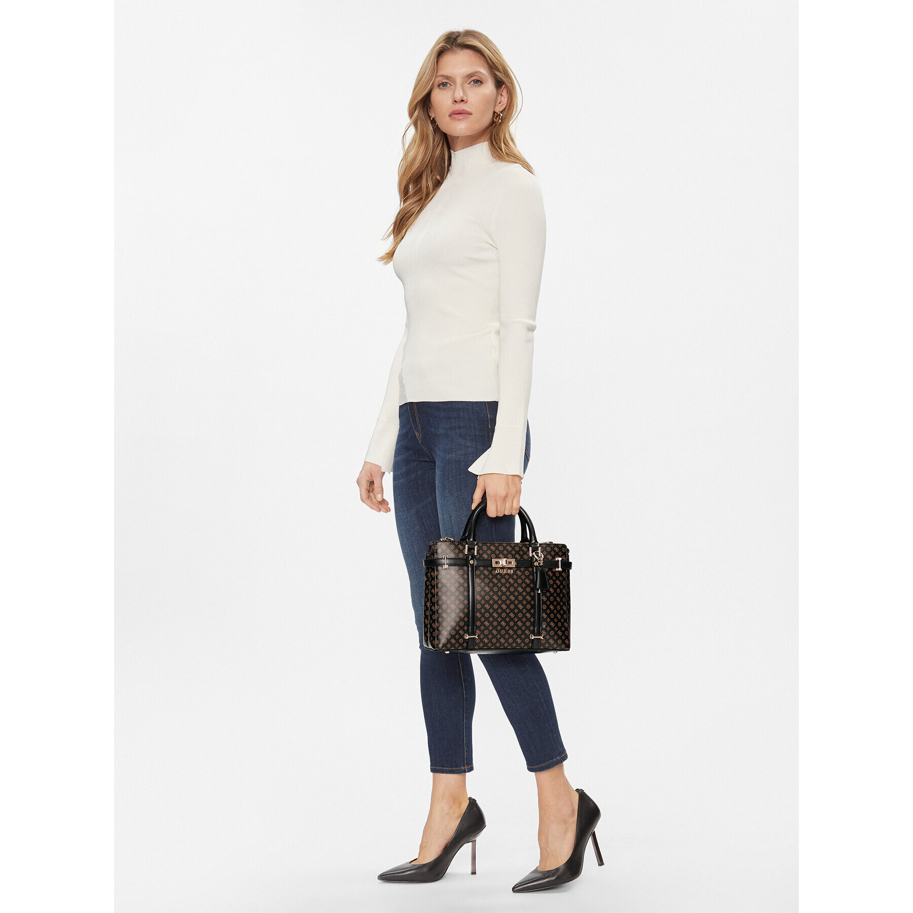 Guess Дамска чанта Emilee (PS) HWPS88 62060 Кафяв - Pepit.bg