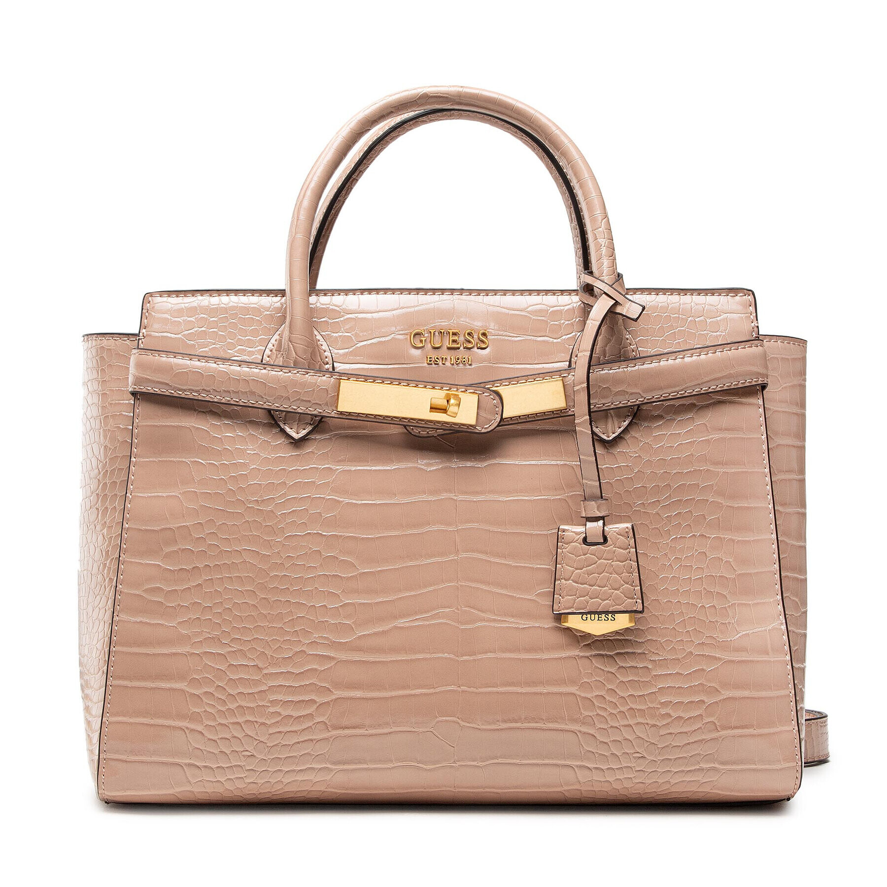 Guess Дамска чанта Enisa High Society Satchel HWCA84 21060 Бежов - Pepit.bg