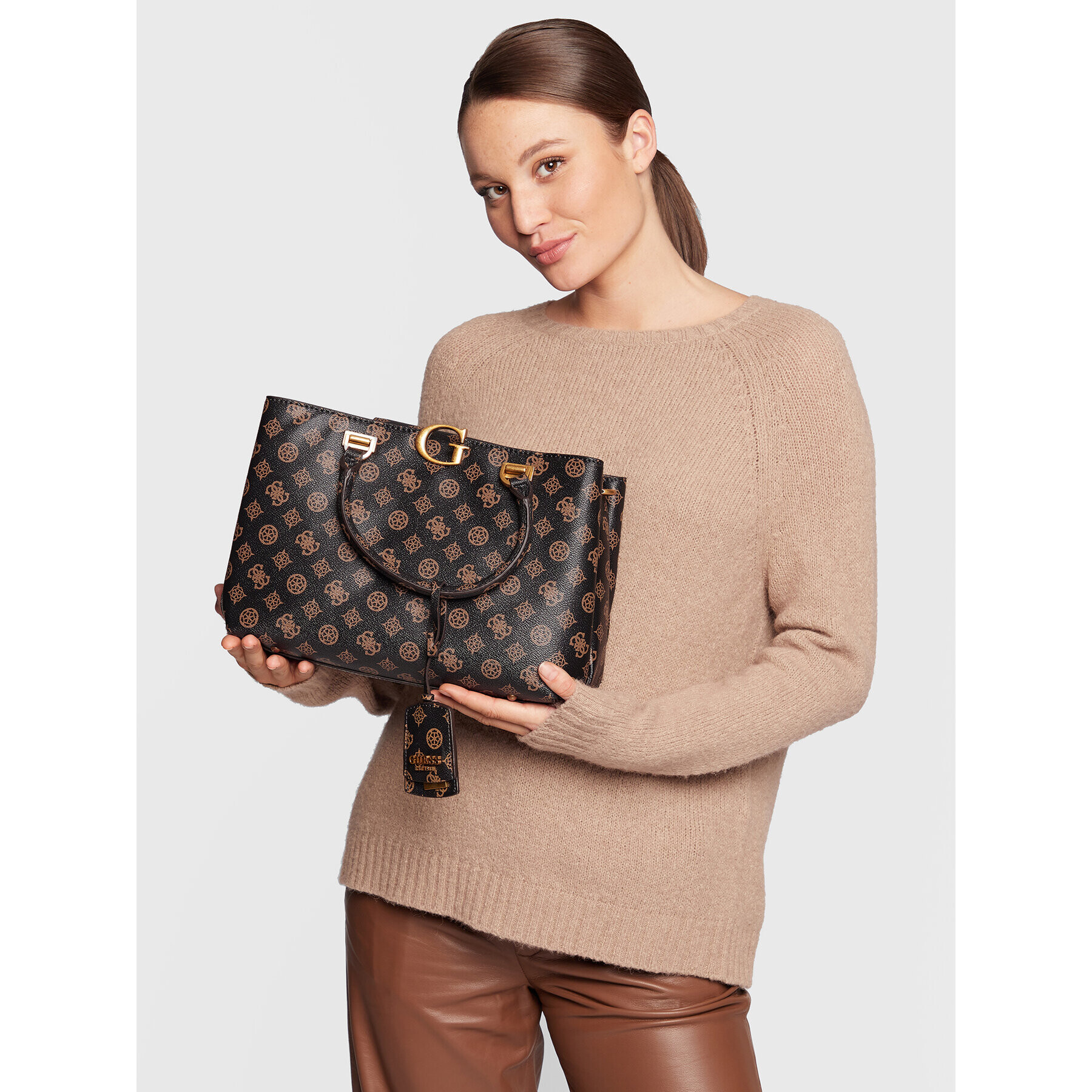 Guess Дамска чанта G Vibe (PB) HWPB86 58060 Кафяв - Pepit.bg