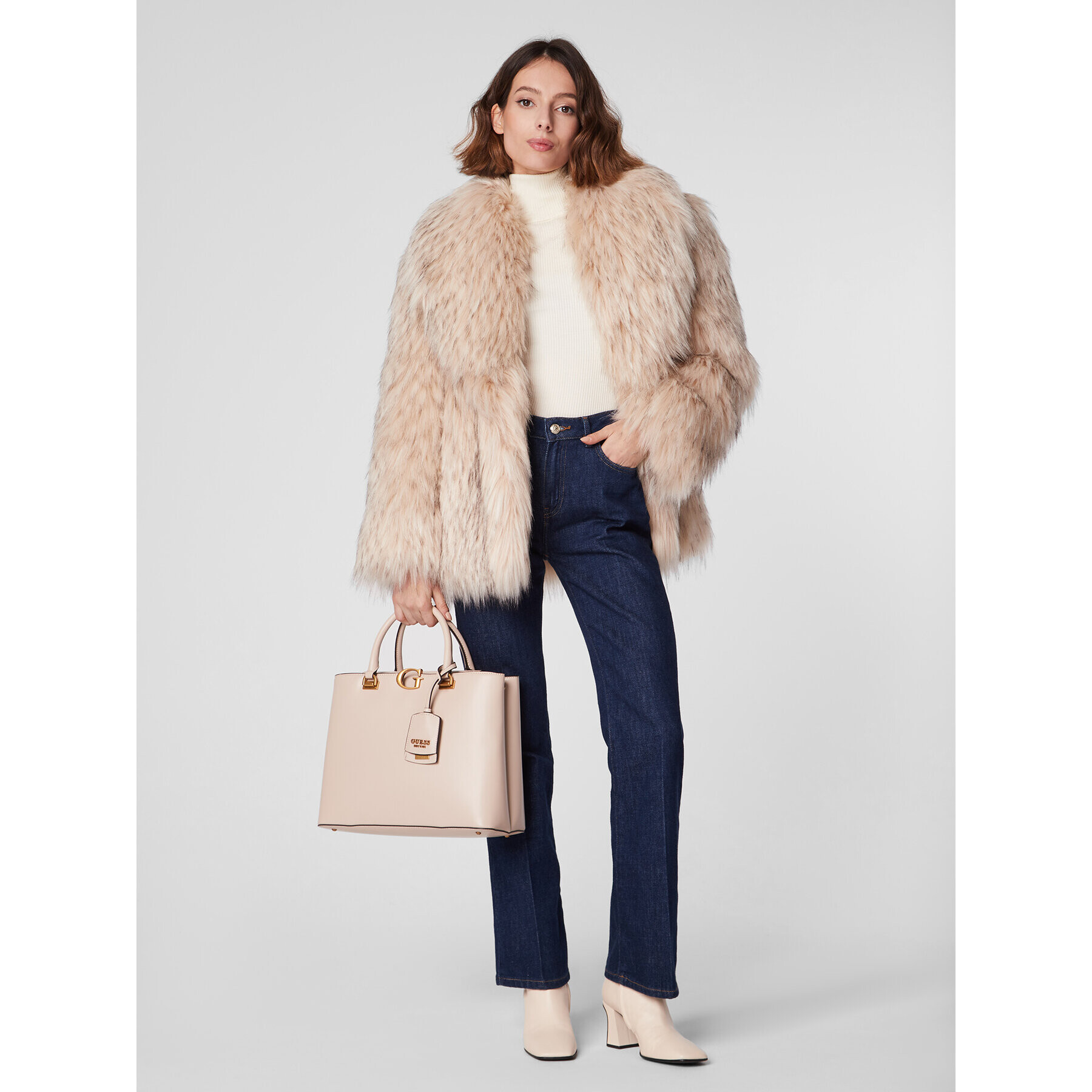 Guess Дамска чанта G Vibe (VB) HWVB86 58230 Бежов - Pepit.bg