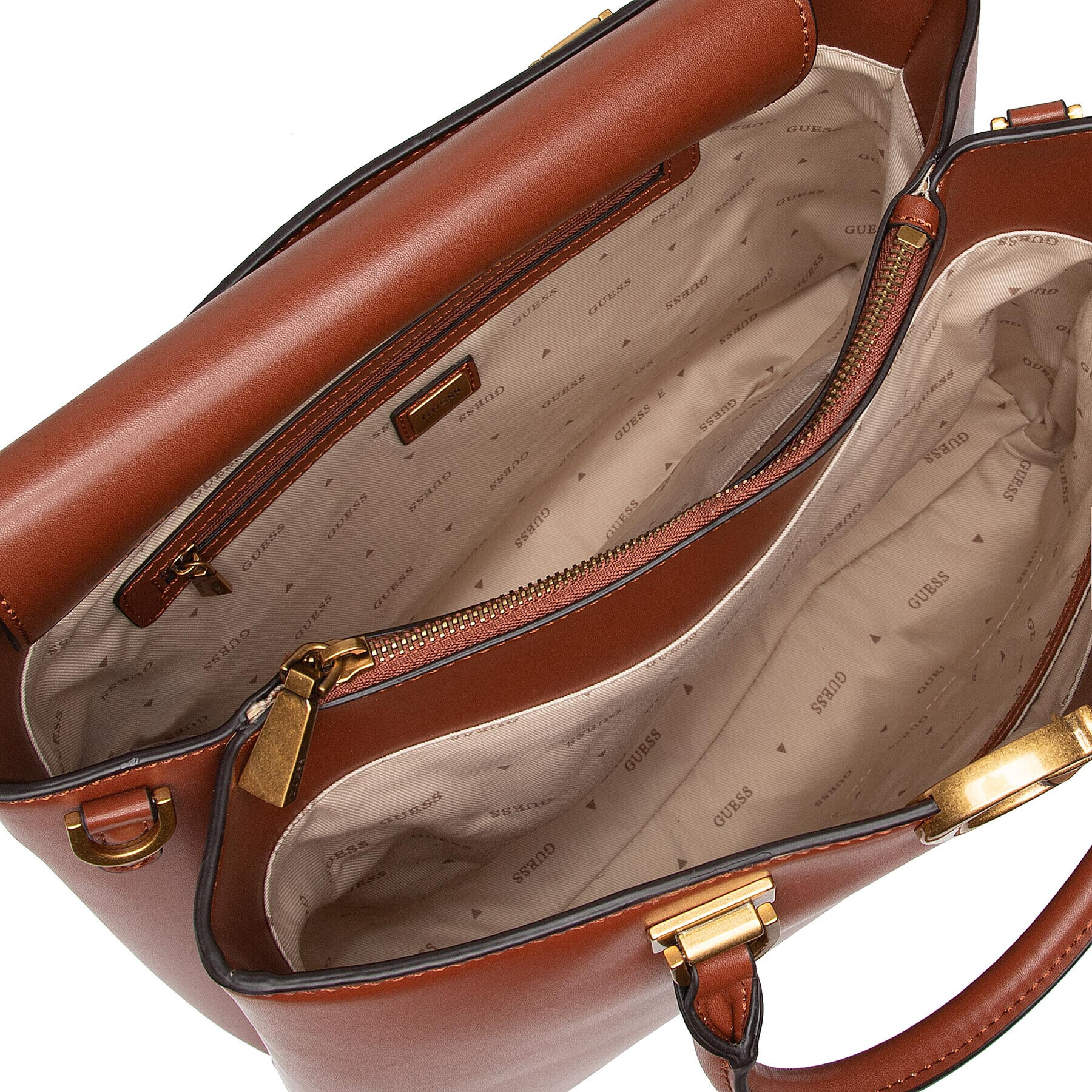 Guess Дамска чанта G Vibe (VB) HWVB86 58230 Кафяв - Pepit.bg
